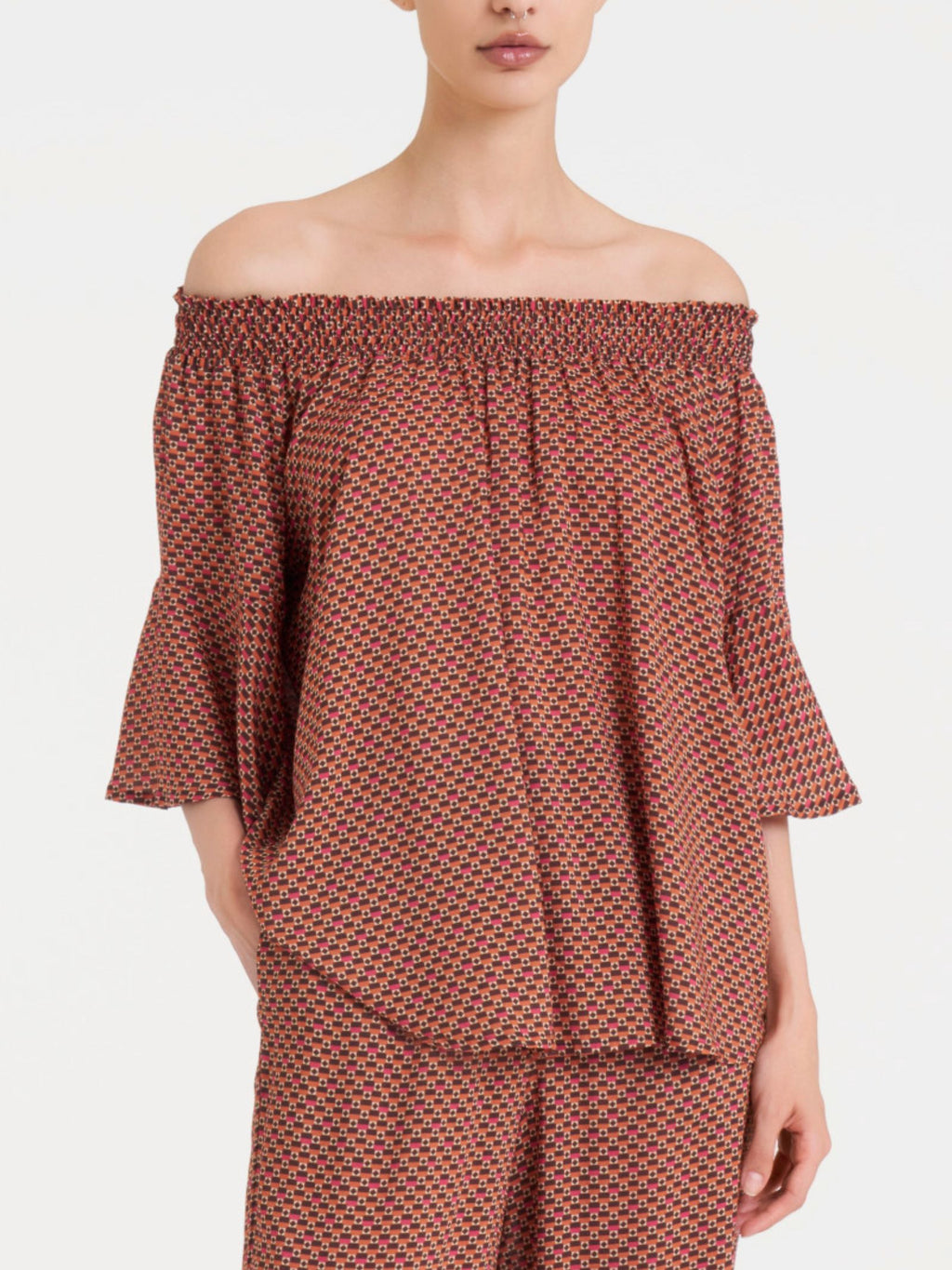 Ragno Ecoseta T-shirt Arricciata Fantasia Spice Route