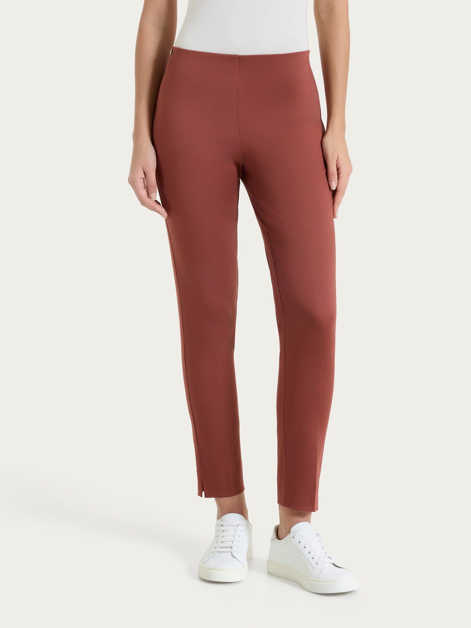 Ragno Satin Power Pantalone Capri Mogano Cotone