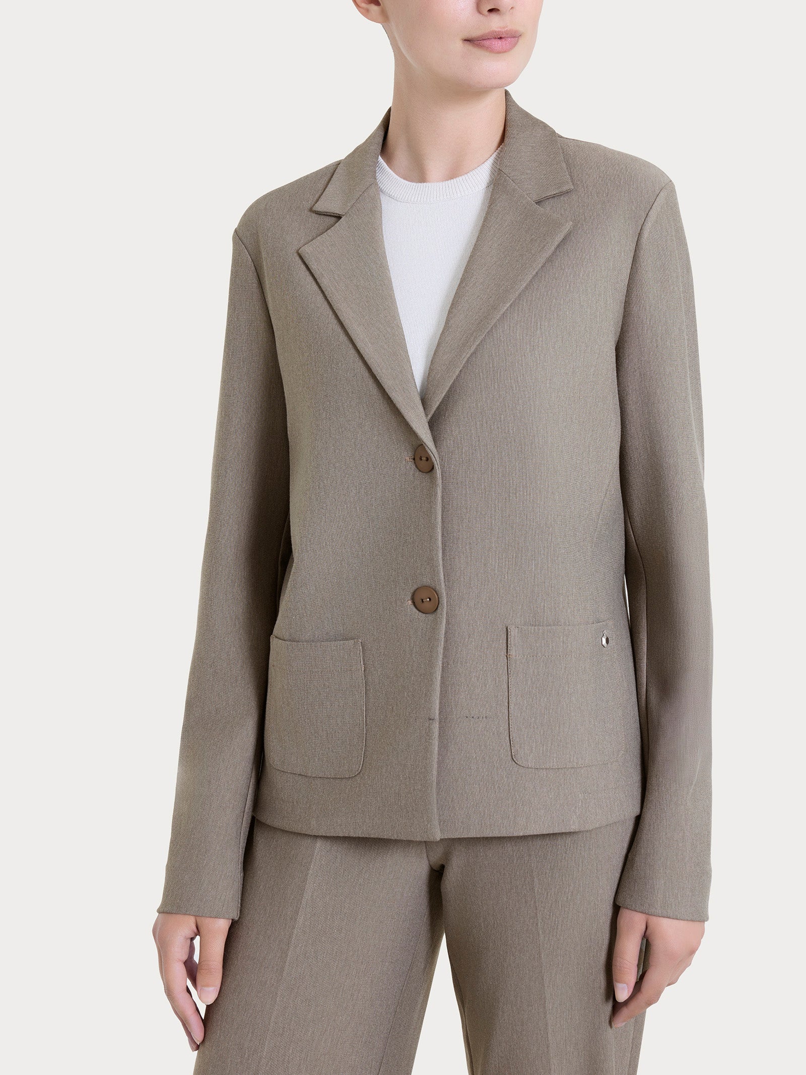 Ragno Compact Blazer Due Bottoni Glace Melange grigio