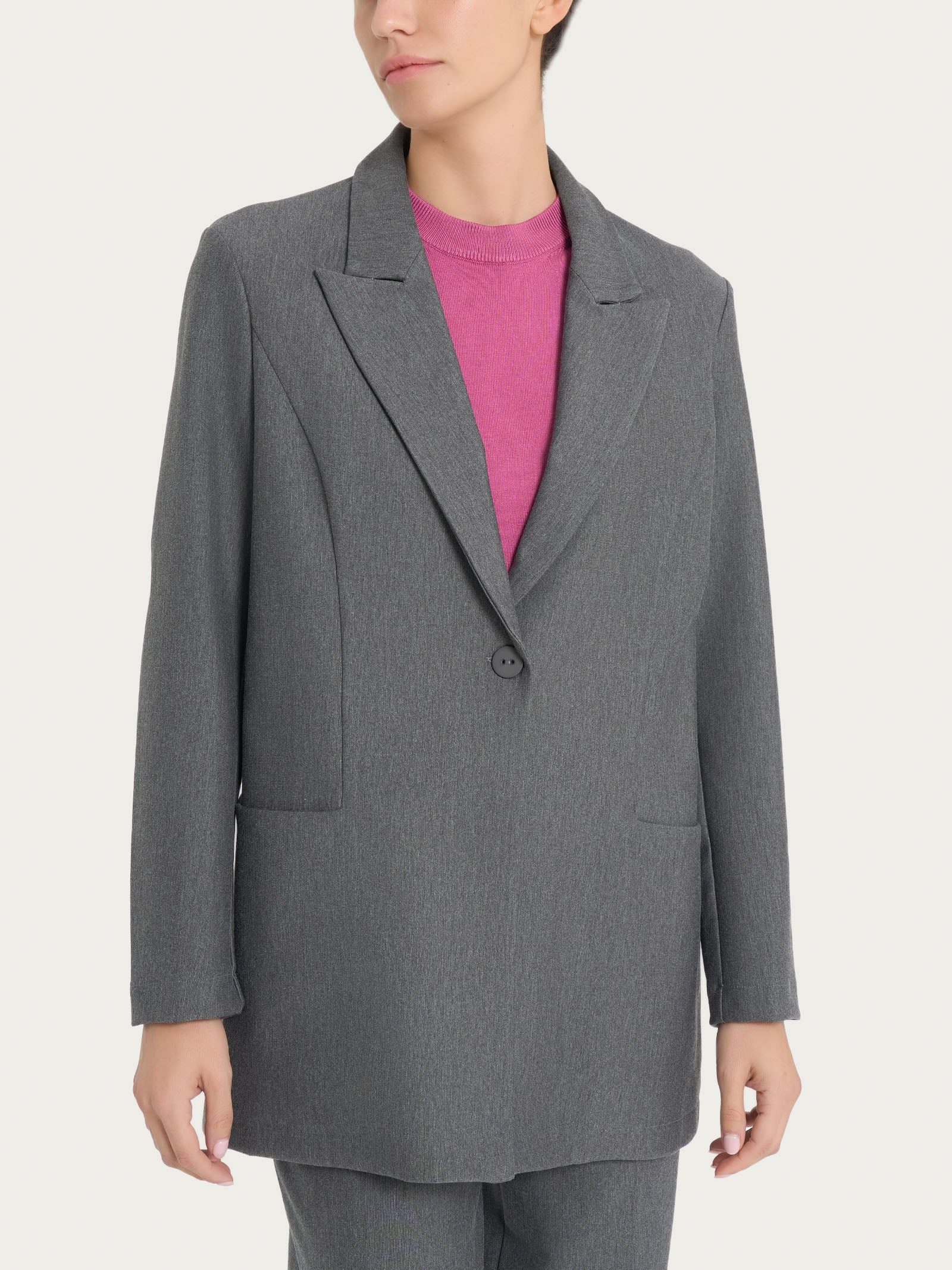 Ragno Compact Blazer Over Giacca Ardesia Mel misto viscosa