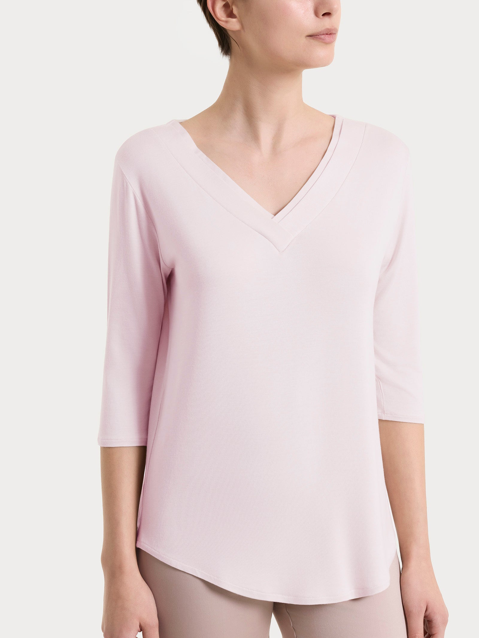 Ragno Viscosa Summer maglietta scollo V Pale Lilac viscosa