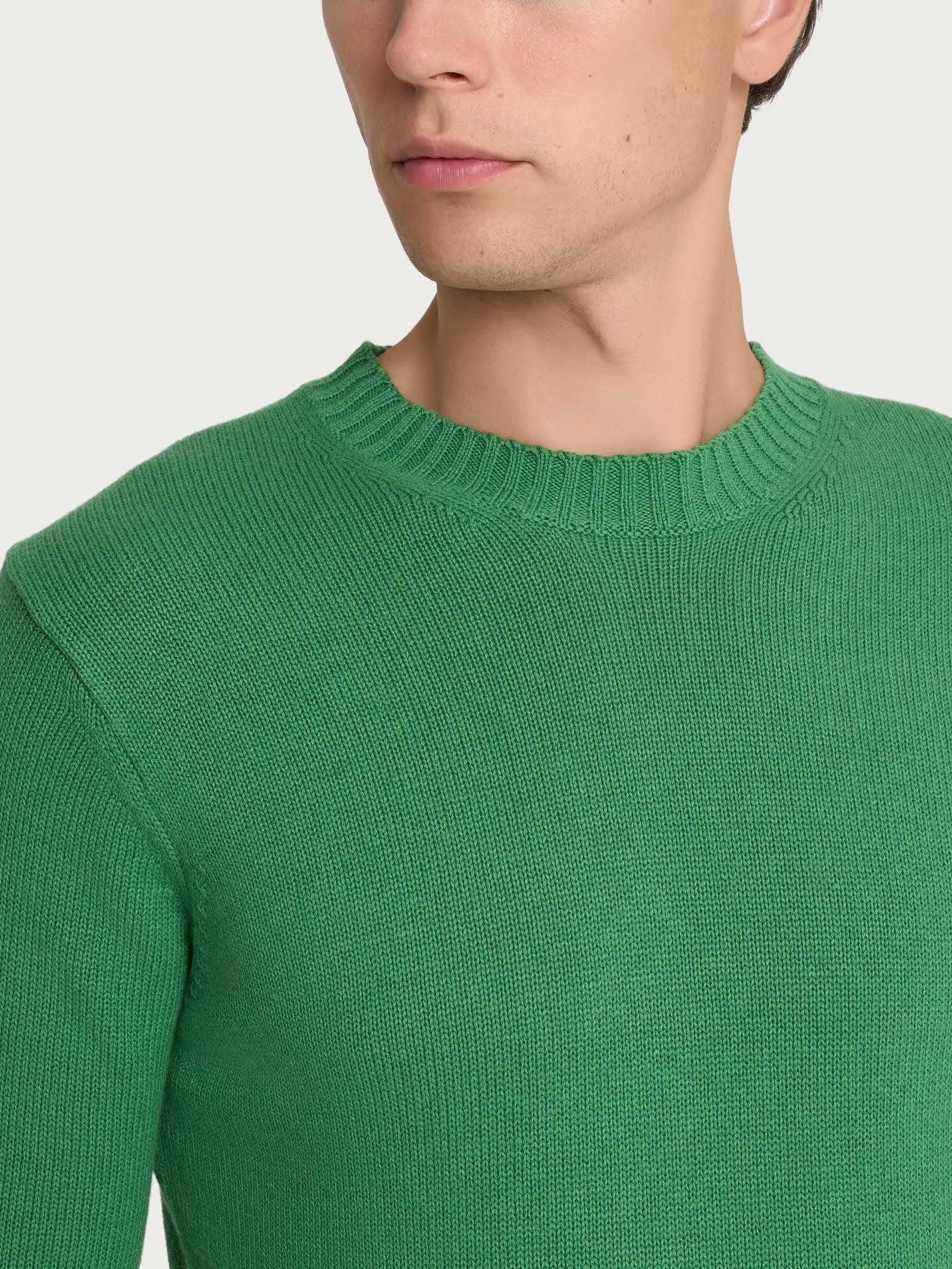 Ragno Nice Wool pull girocollo uomo Juniper misto cotone