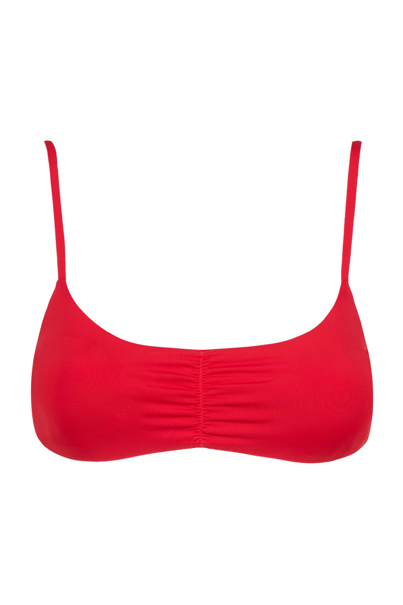 Goldenpoint Micro top bikini microfibra tinta unita spalline regolabili