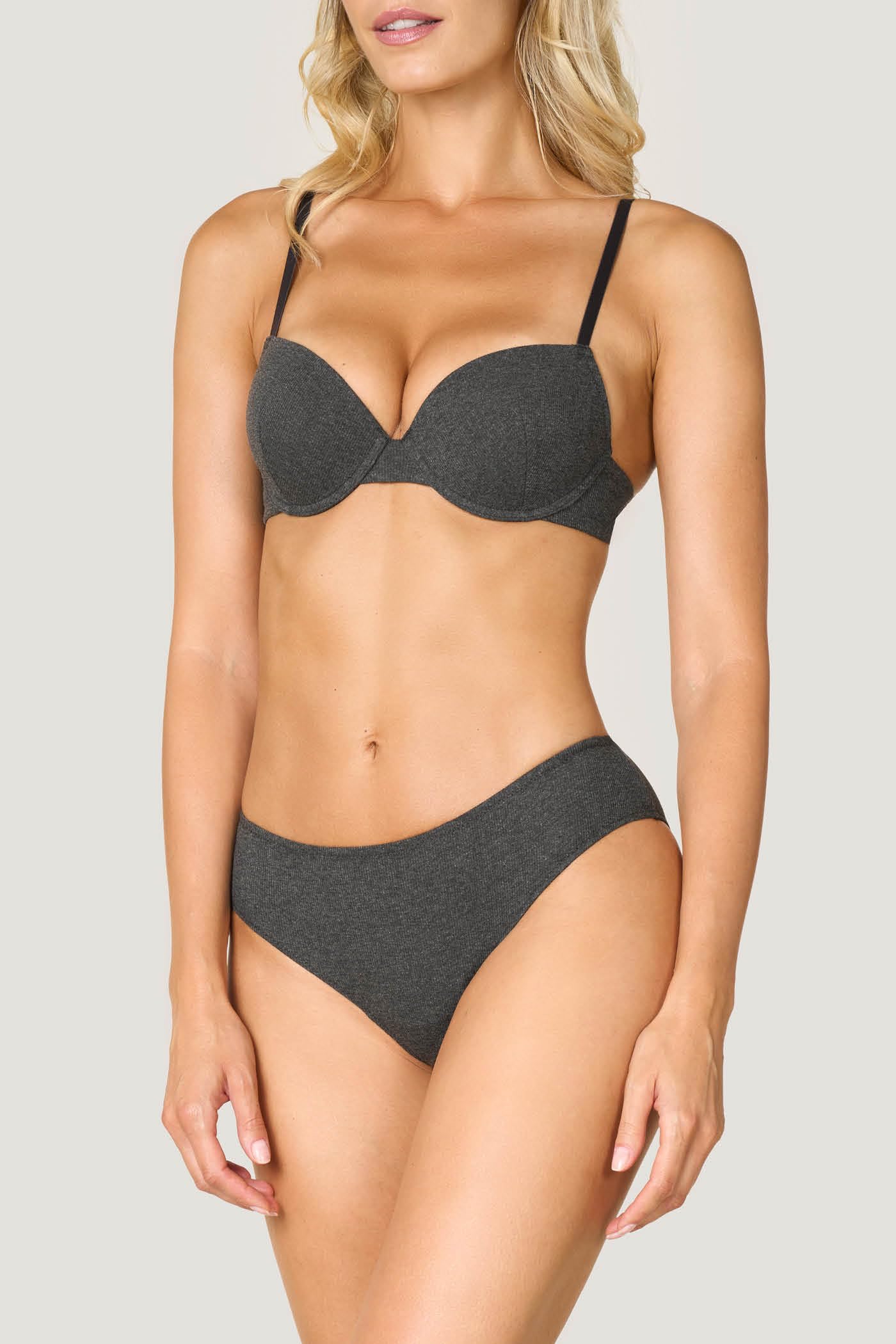 Goldenpoint slip fianco medio a costina con cotone