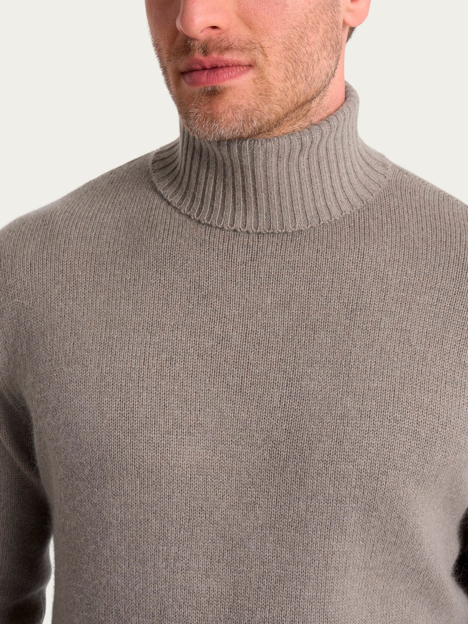 Ragno Natural Soft dolcevita uomo grigio caldo leggero