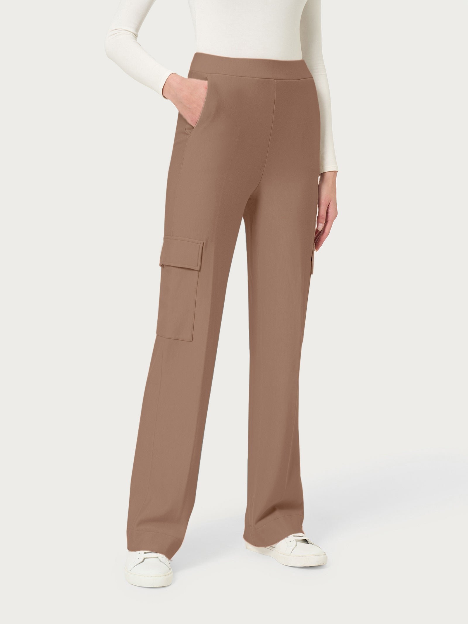 Ragno Comfort Pantalone cargo ampio pine bark felpa