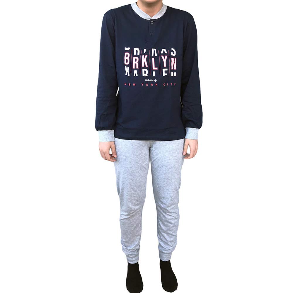 Lady C Il Granchietto Pigiama Ragazzo Cotone Blu Lungo