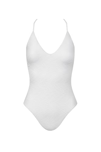 Goldenpoint Cloud costume intero triangolo tinta unita jacquard
