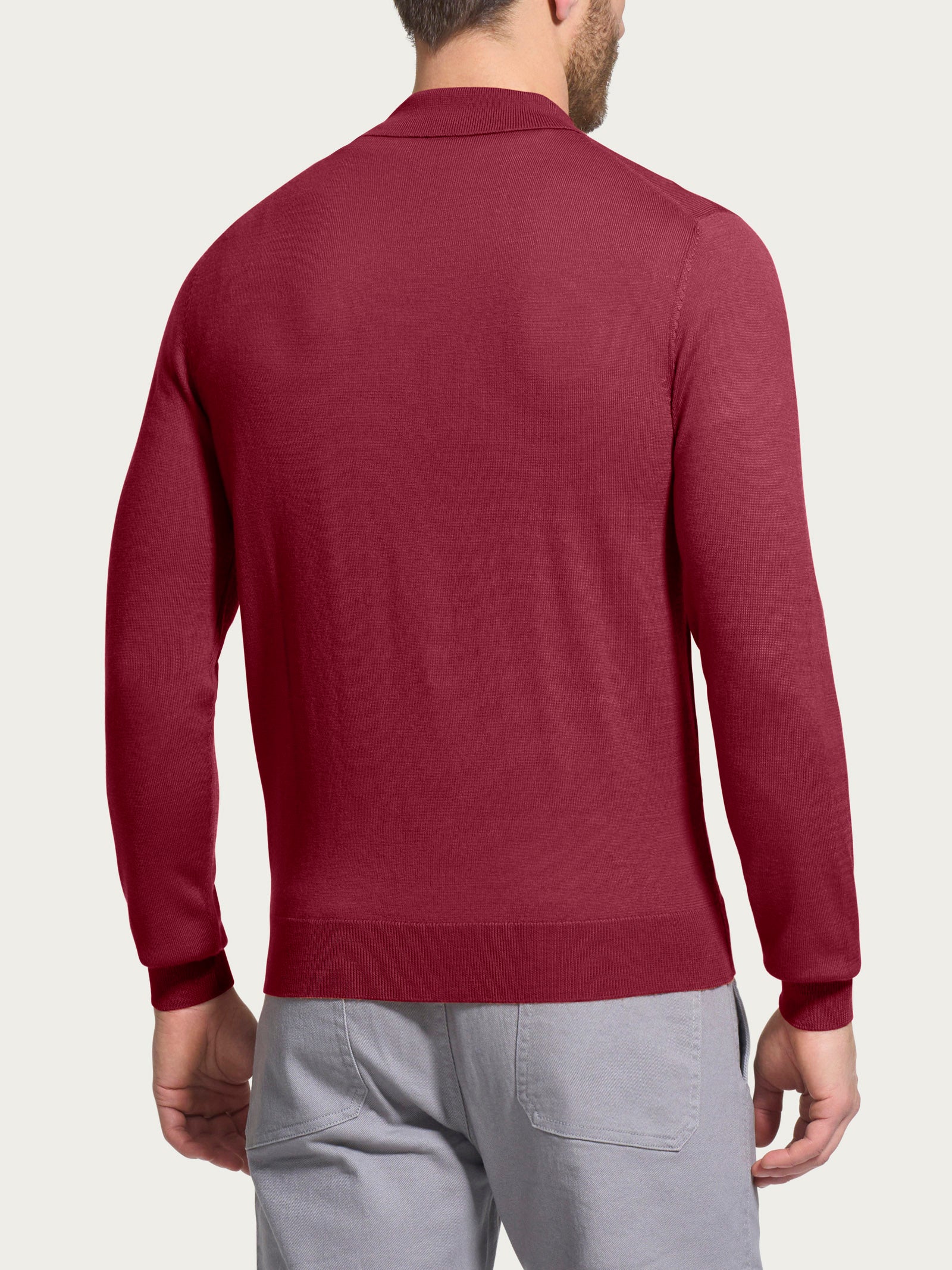 Ragno Merino Soft Polo Uomo Tibetan Red pura lana