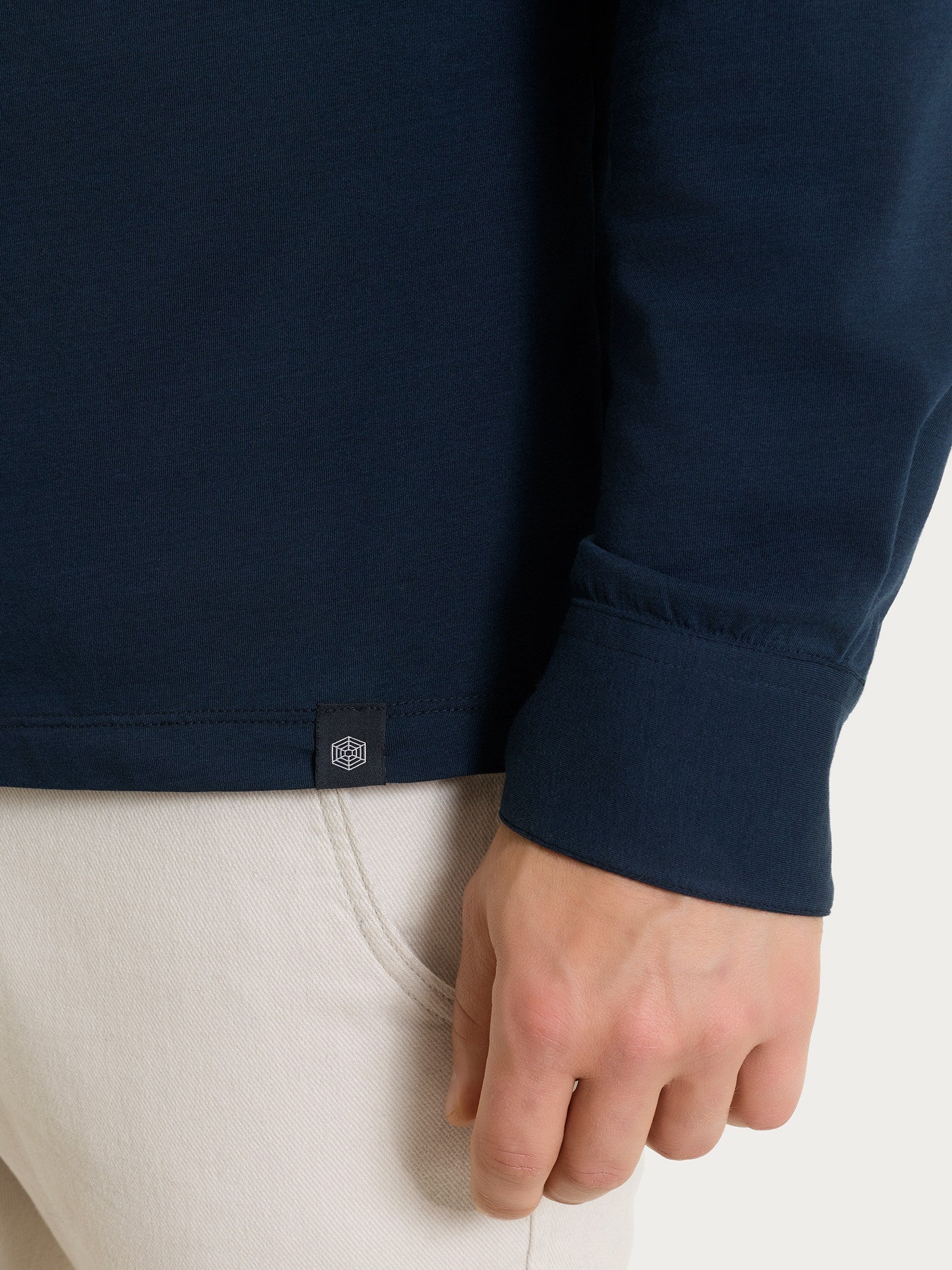 Ragno Ultralight Polo Bleu Uomo manica lunga cotone
