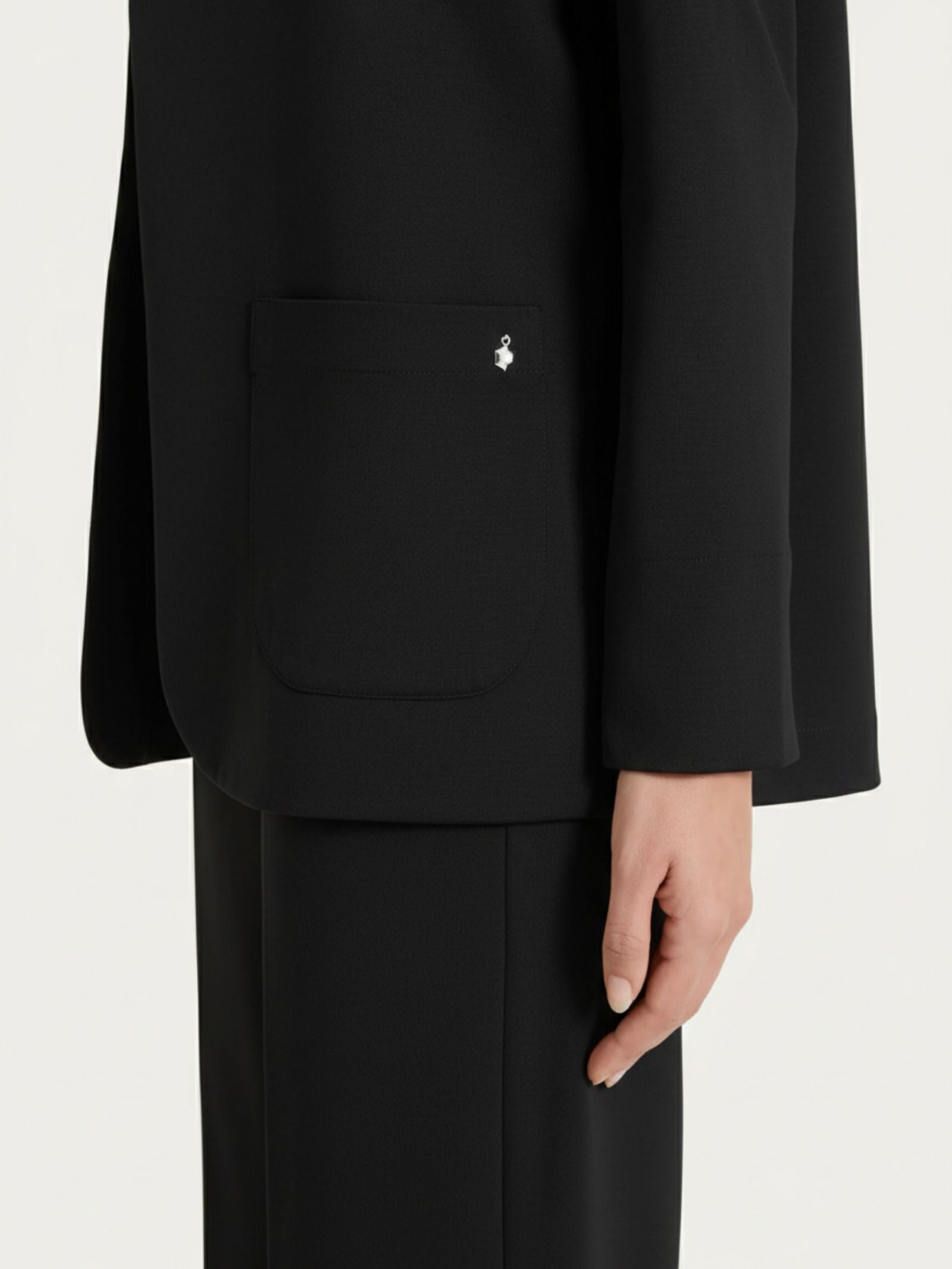 Ragno Compact Light blazer senza revers nero