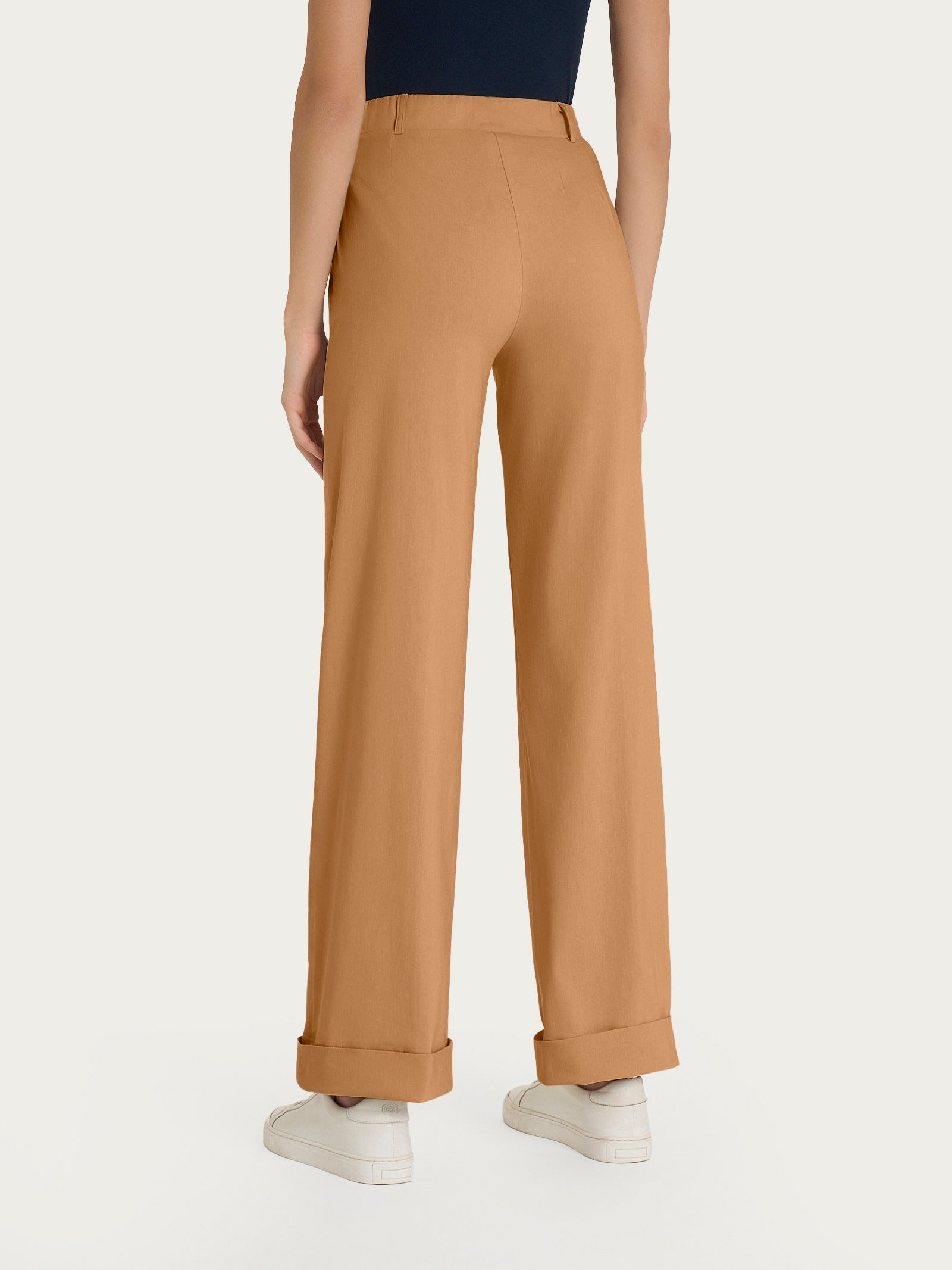 Ragno Super Fresh The Wide Leg pantalone Biscuit con tasche