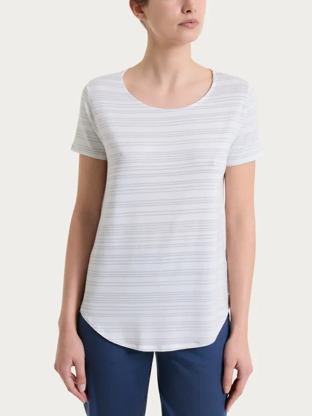 Ragno Perfetta Revolution maglietta righe Fant.White lurex fresca