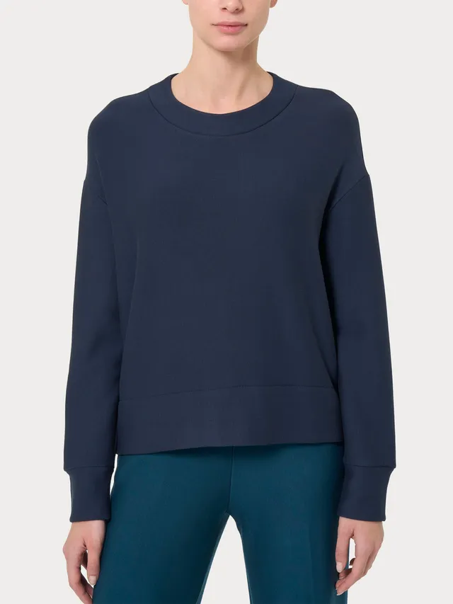 Ragno Relaxed Wardrobe felpa corta girocollo bleu