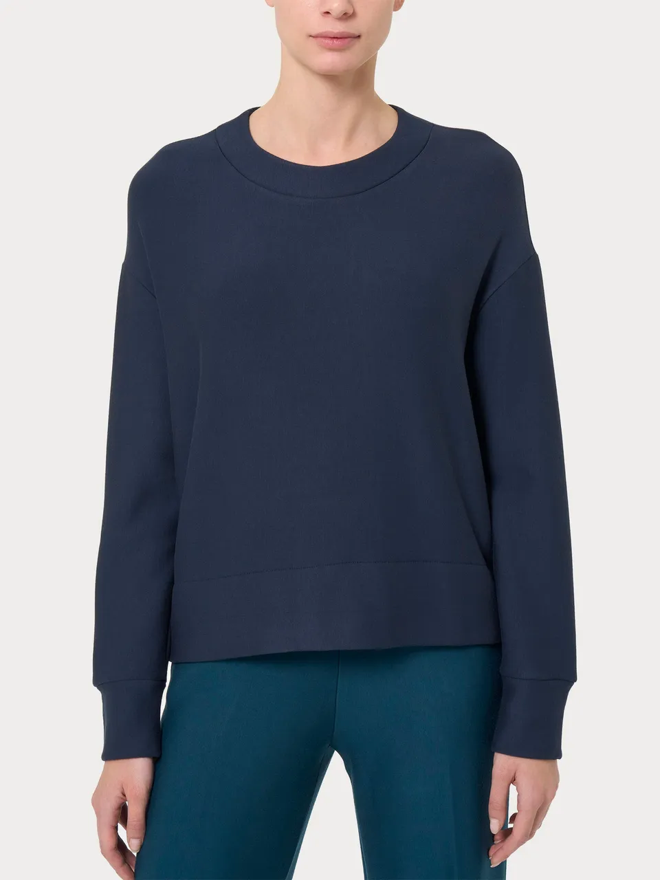 Ragno Relaxed Wardrobe felpa corta girocollo bleu