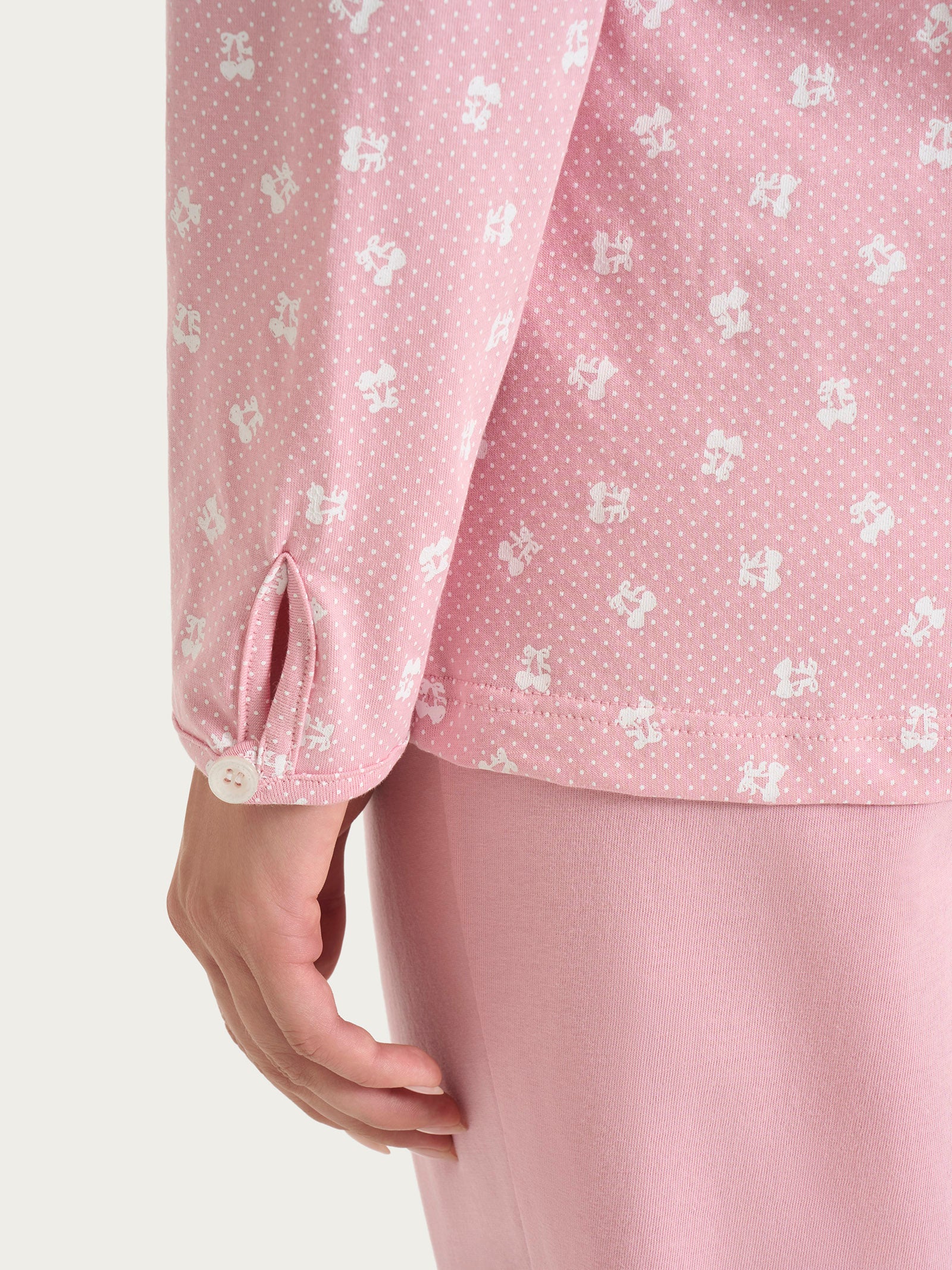 Ragno Sweet Emotion Pigiama Serafino Cotone Cameo Pink