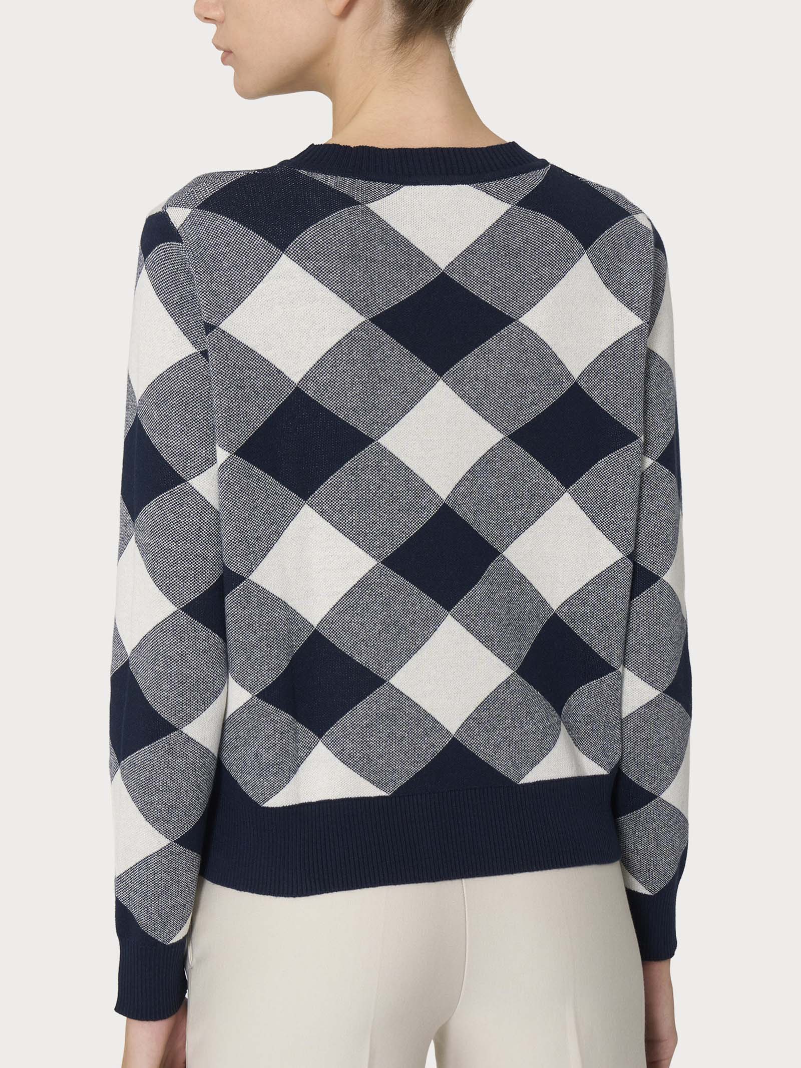 Ragno Winter Cotton maglia girocollo donna blu puro cotone