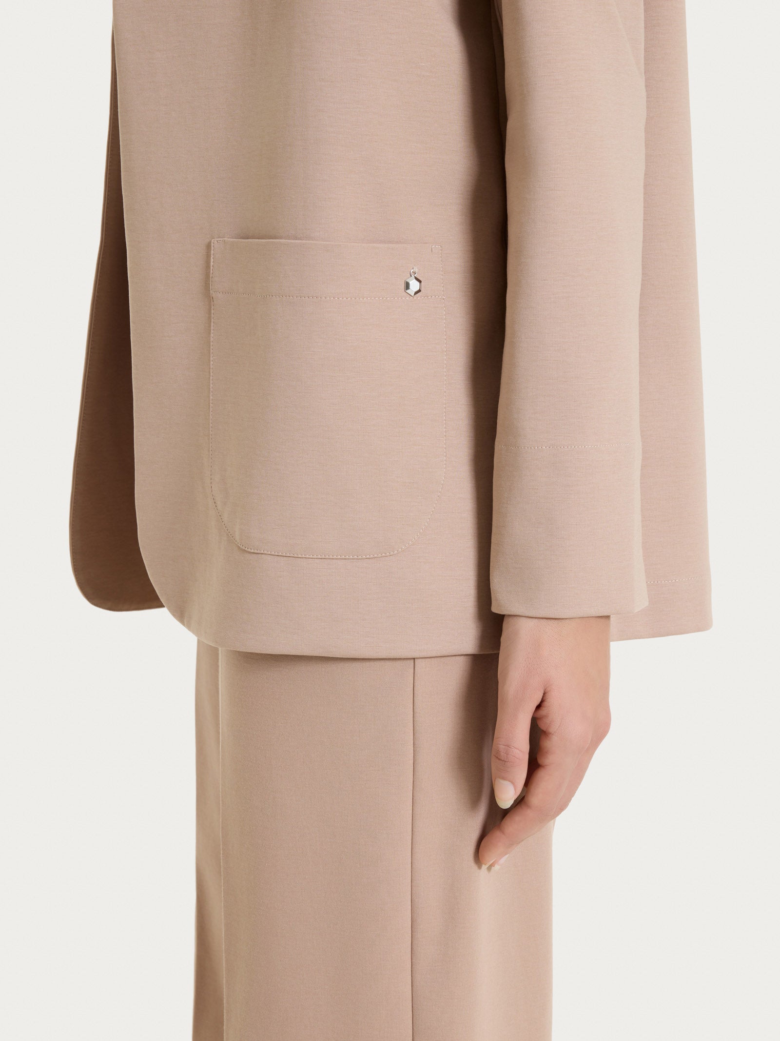 Ragno Compact Light blazer senza revers Warm Taupe over