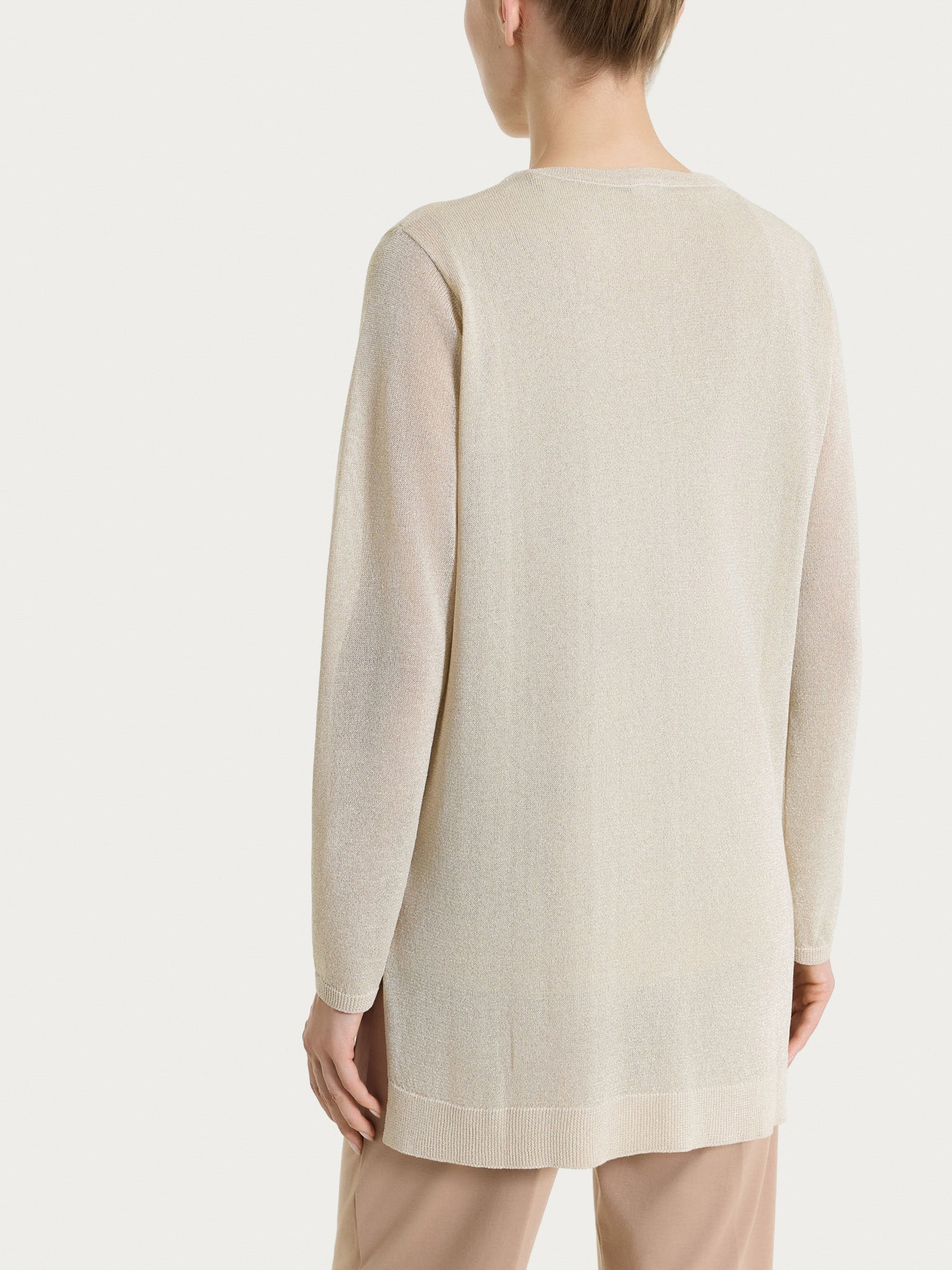 Ragno Crêpe Lurex Cardigan Donna Champignon bottoni