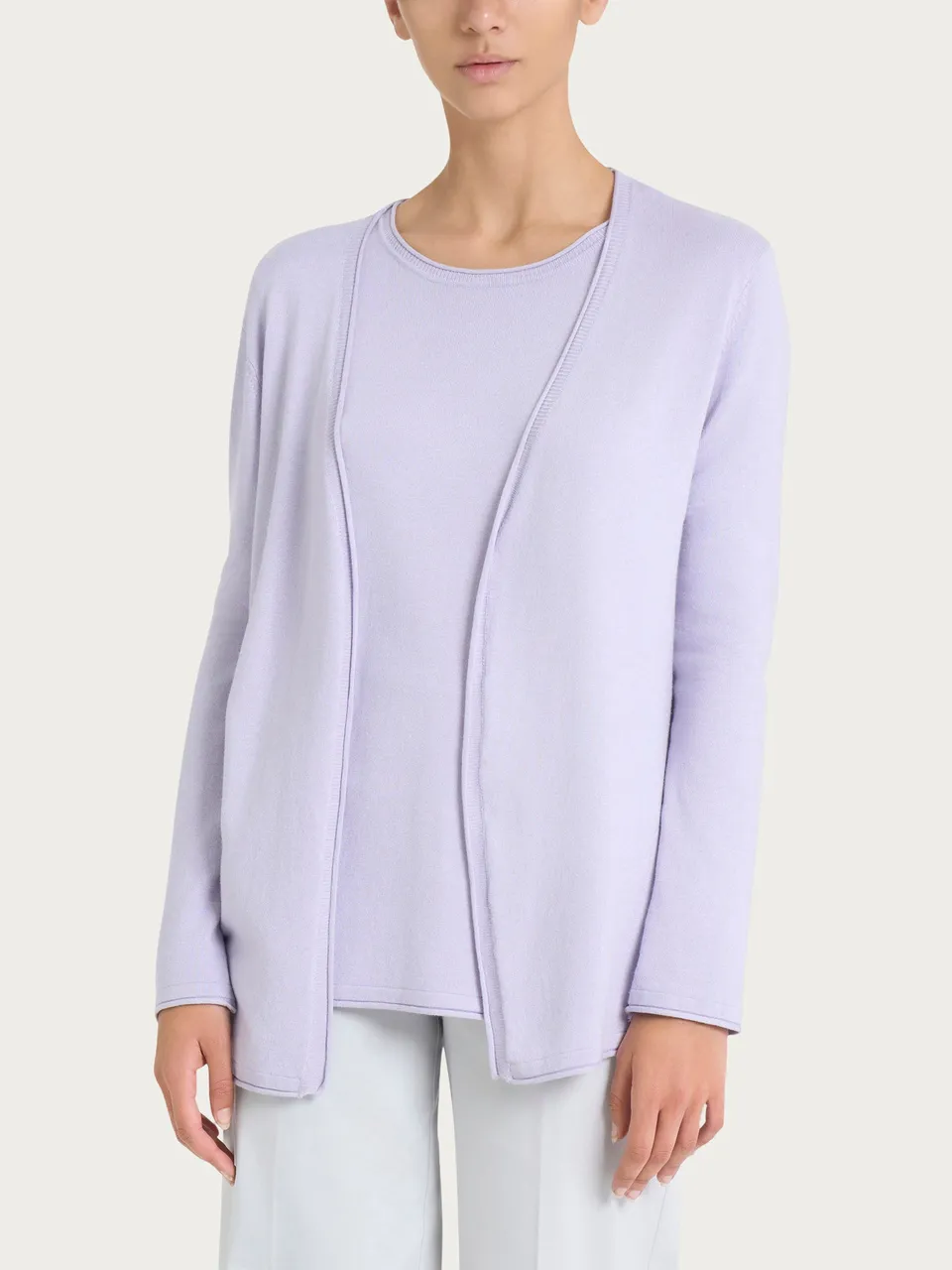 Ragno Summertime Cardigan aperto Thistle misto viscosa