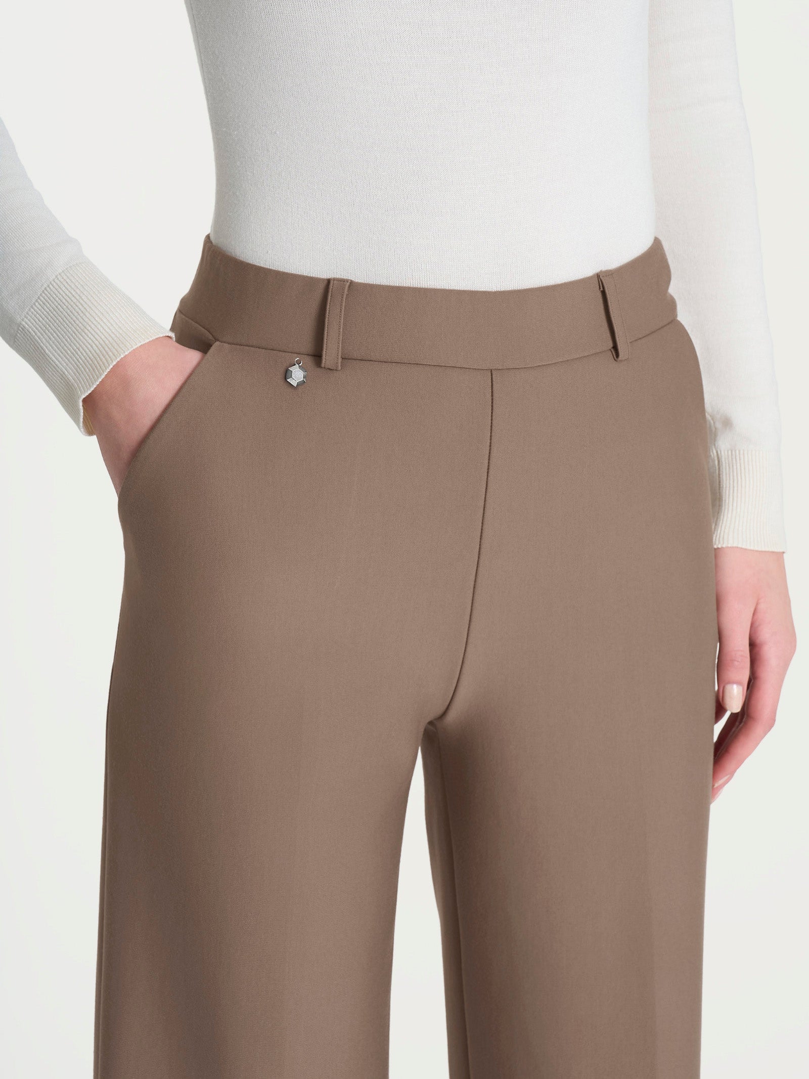 Ragno Compact Pantalone Ampio alla Caviglia Pine Bark tasche