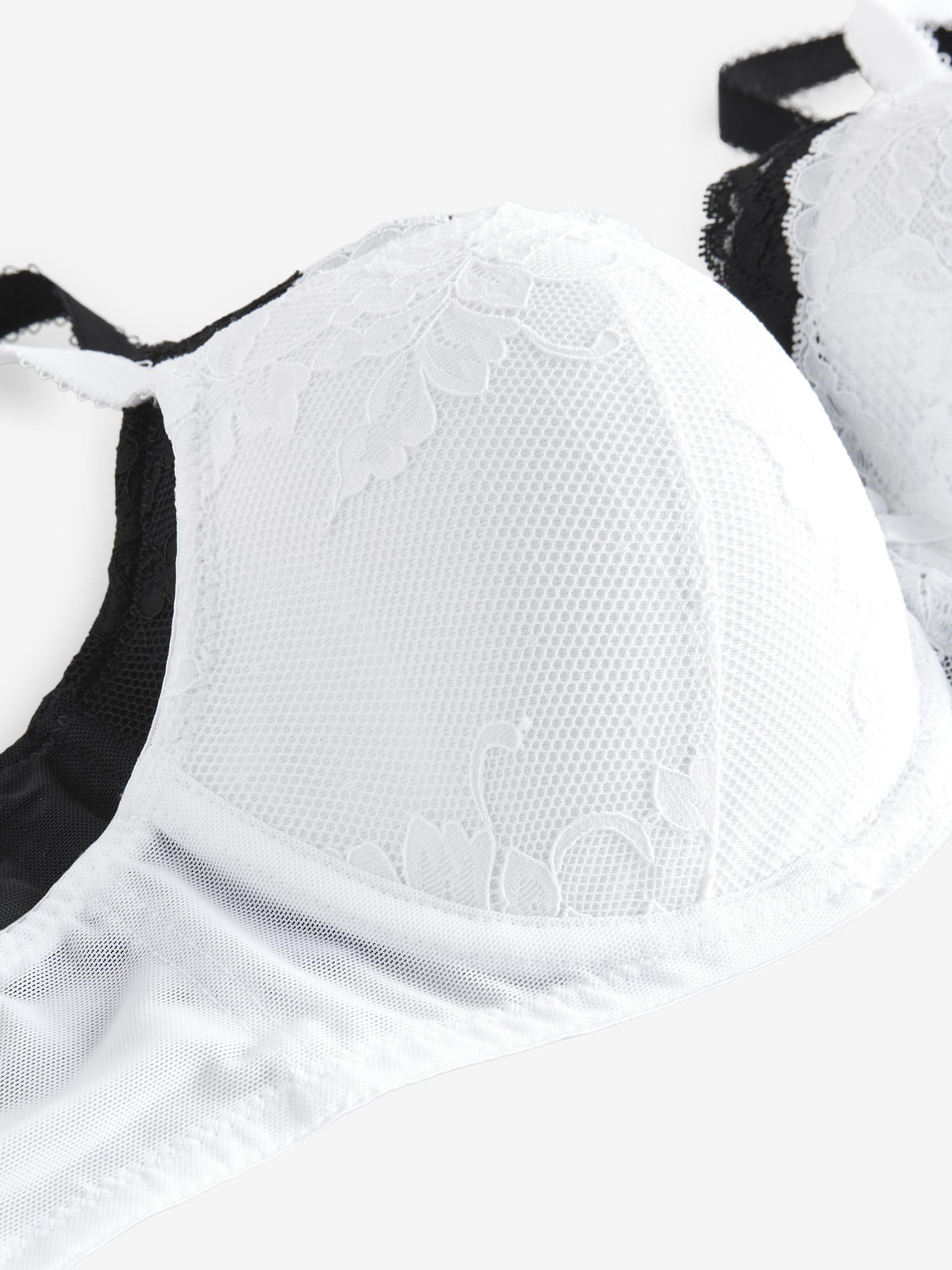 Next Reggiseno Pizzo Imbottito Donna 2 Pezzi Nero