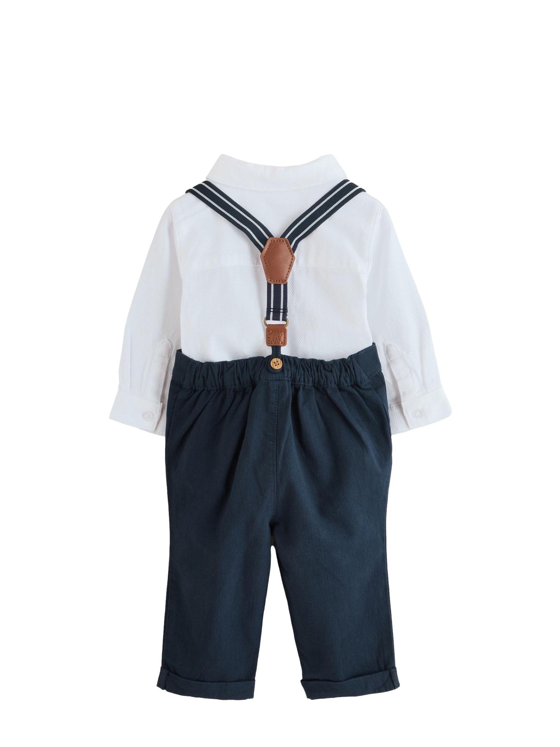 Next Completo neonato 4 pezzi 62-68 con bretelle