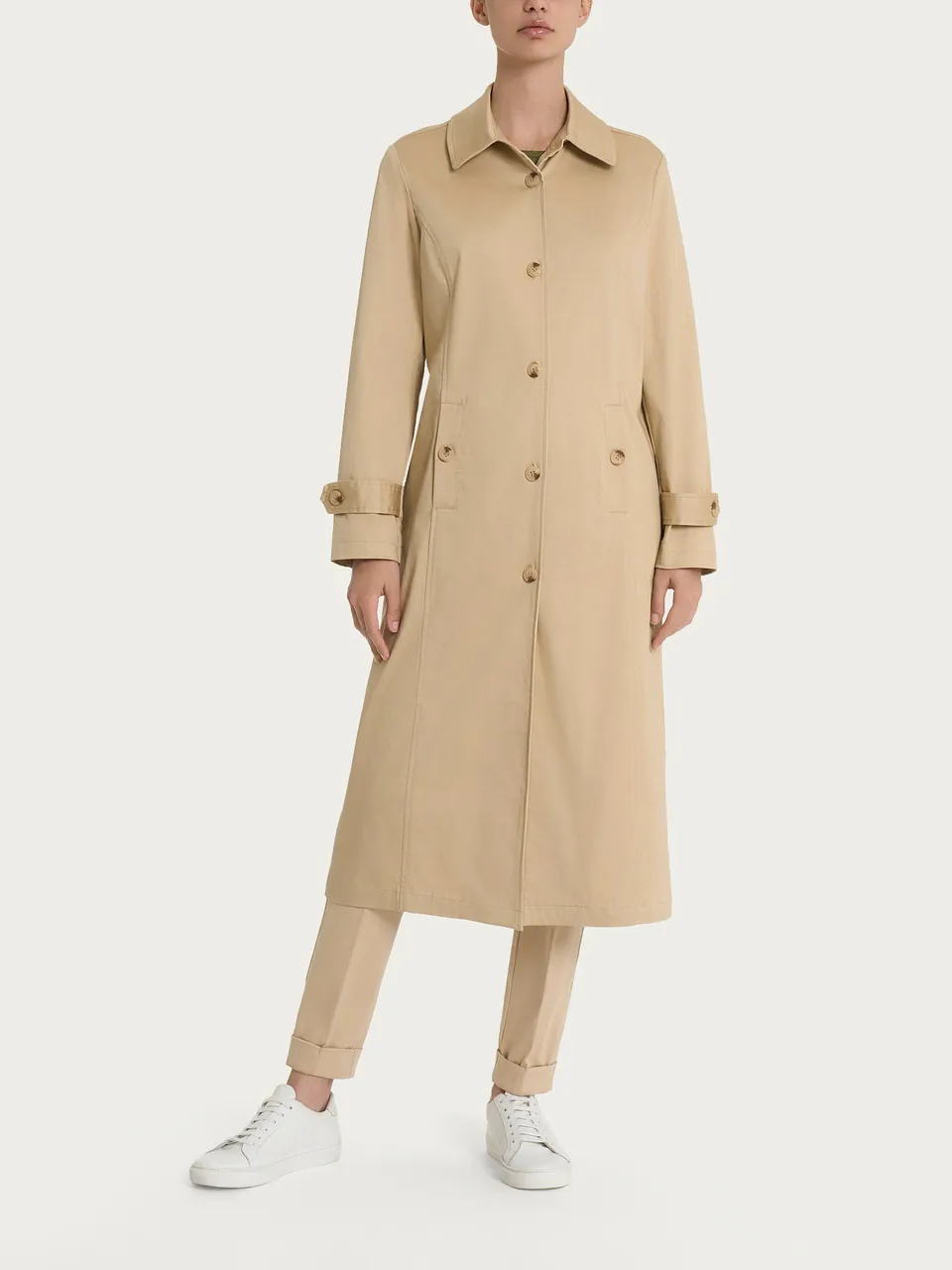 Ragno Satin Power Trench giacca lunga irish cream