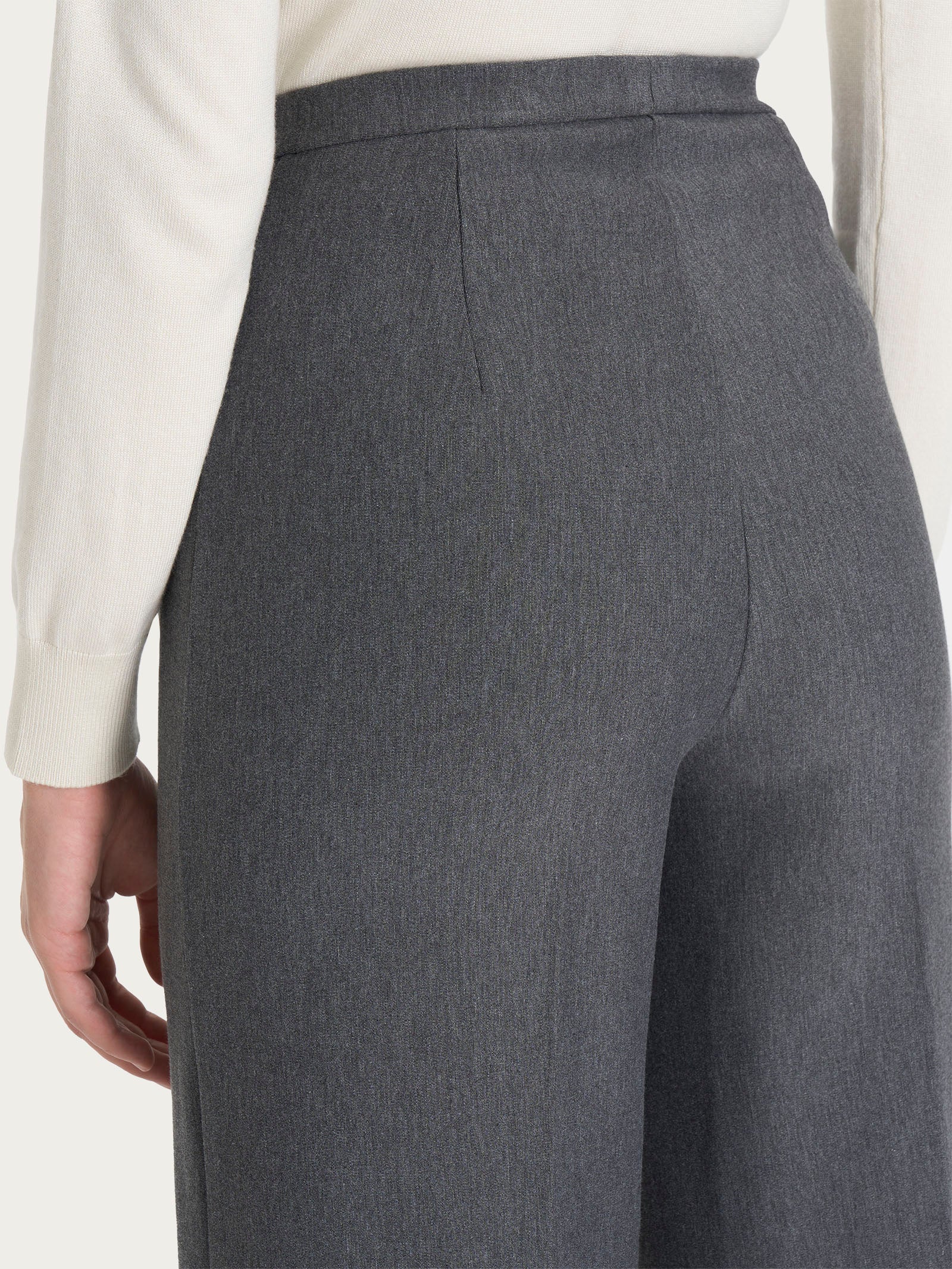 Ragno The Cropped pantalone ampio ardesia modellante
