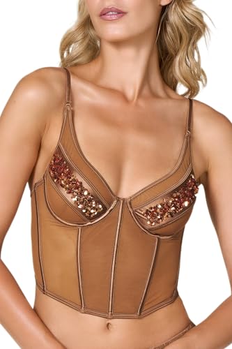 Goldenpoint Acanto Leaf bustier con ferretto e gancetti
