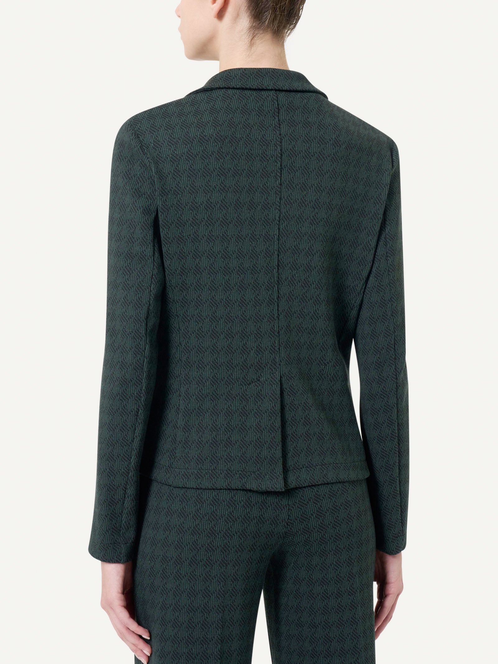 Ragno Compact blazer corto Eco Jacquard Rain Forest