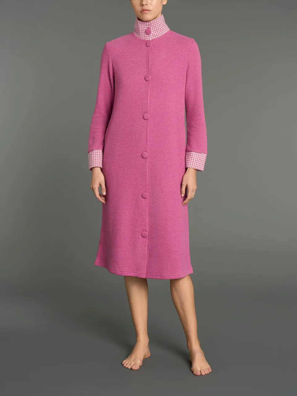 Ragno Cotton Eco Pile vestaglia lunga Fant. Vinaccia