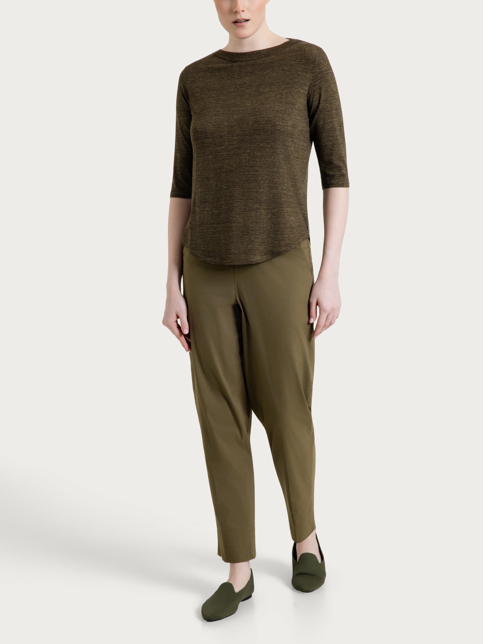 Ragno Viscosa Summer Maglietta Barchetta Military Olive Viscosa