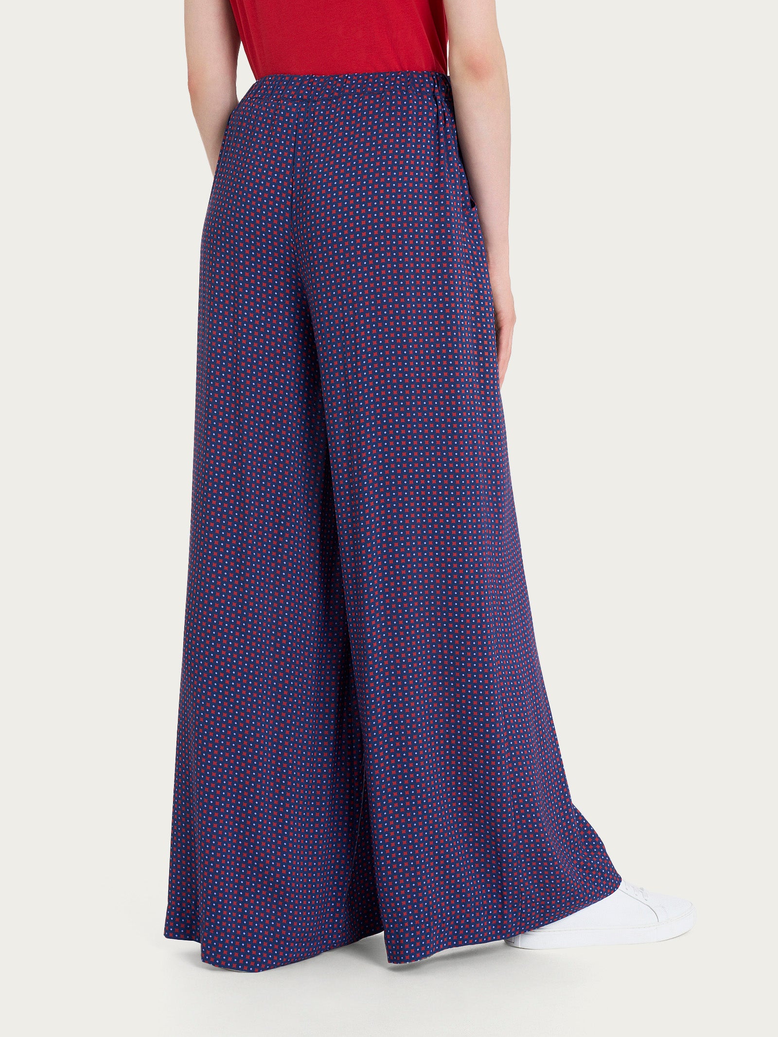 Ragno EcoSeta pantalone palazzo Fant. Salsa viscosa