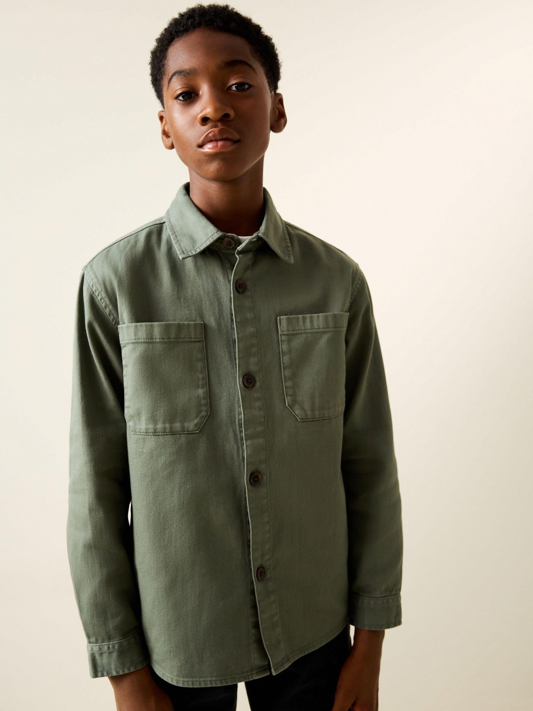 Next Giacca-camicia tela ragazzo 128 vestibilità comoda