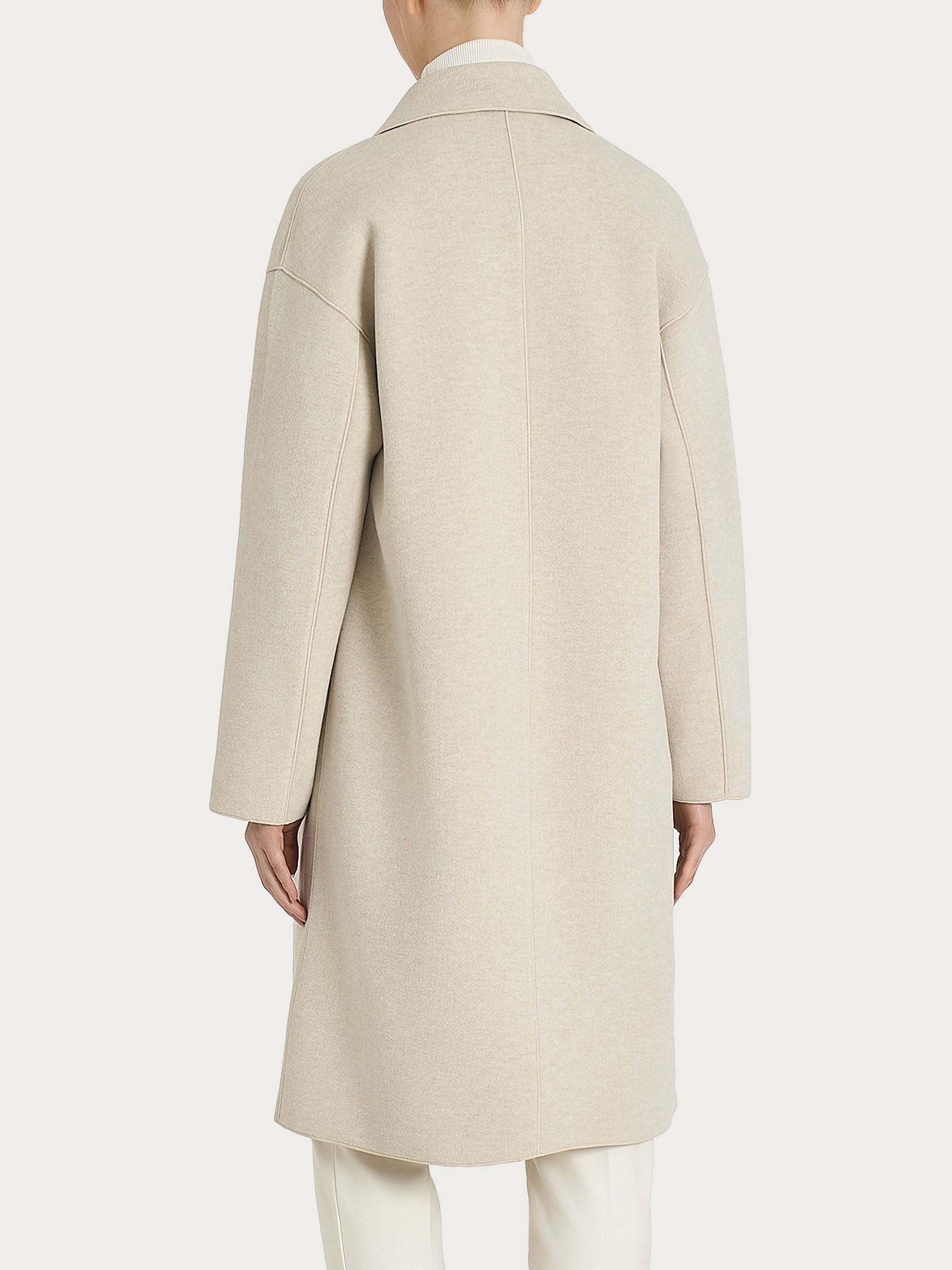Ragno Vegan Wool Cappotto Donna Champignon Bottoni