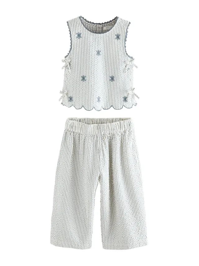 Geo Next Completo Ragazza Blusa Pantaloni 104-110 Uso Quotidiano