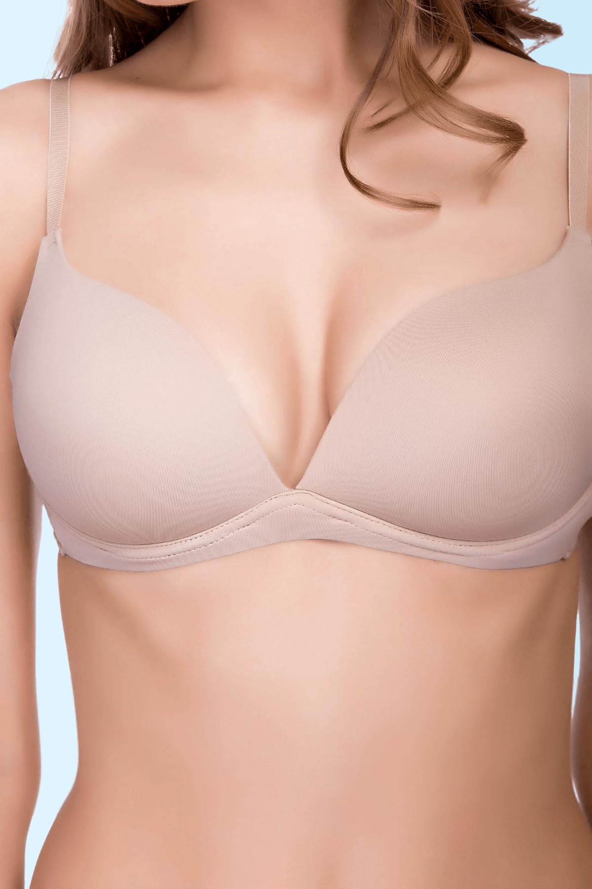 Lady C Push-Up Reggiseno Beige 1B Senza Ferretto Naturale