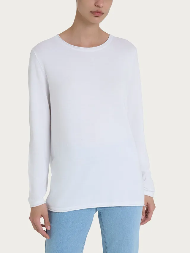 Ragno Four Seasons Girocollo Maglia Manica Lunga Bianco Soft