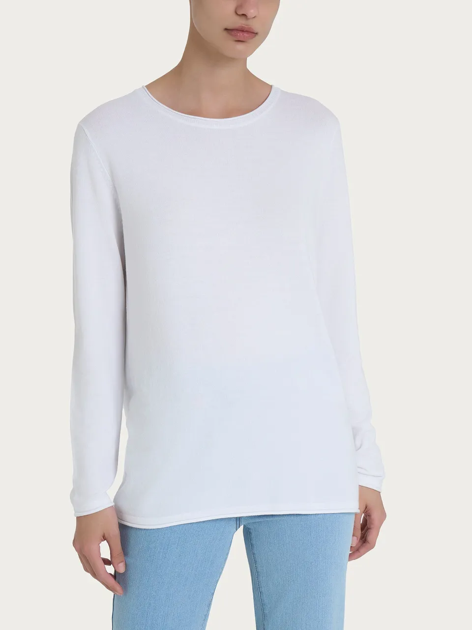 Ragno Four Seasons Girocollo Maglia Manica Lunga Bianco Soft