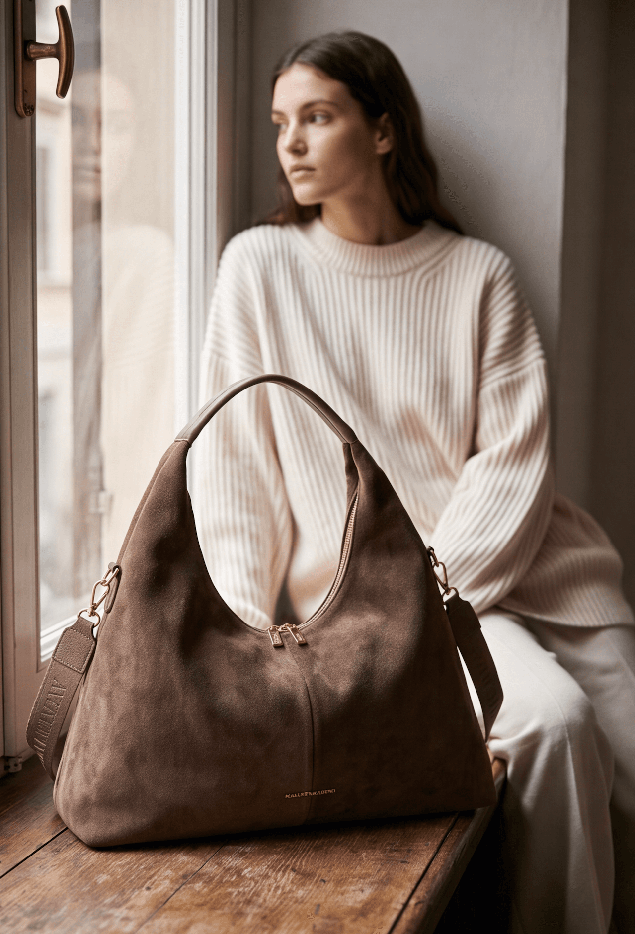 Maria Grazia Severi 9134 Borsa Hobo Scamosciata Grande