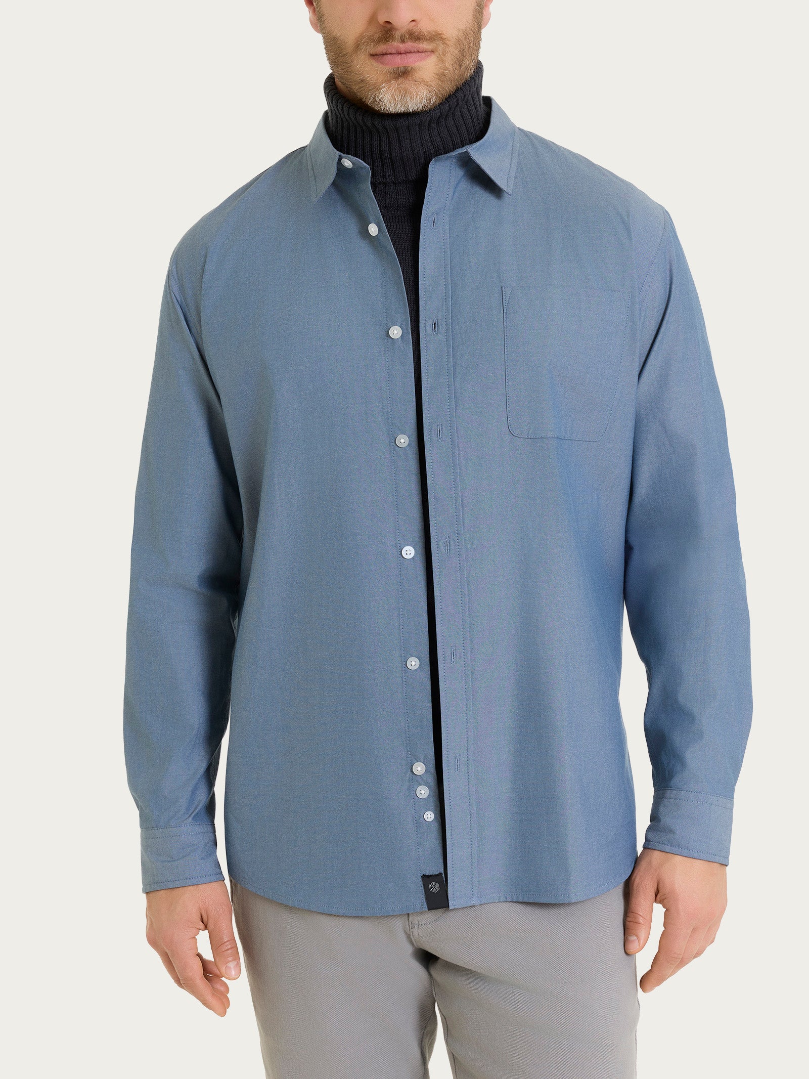 Ragno Oxford Double Twisted camicia uomo Flint Stone