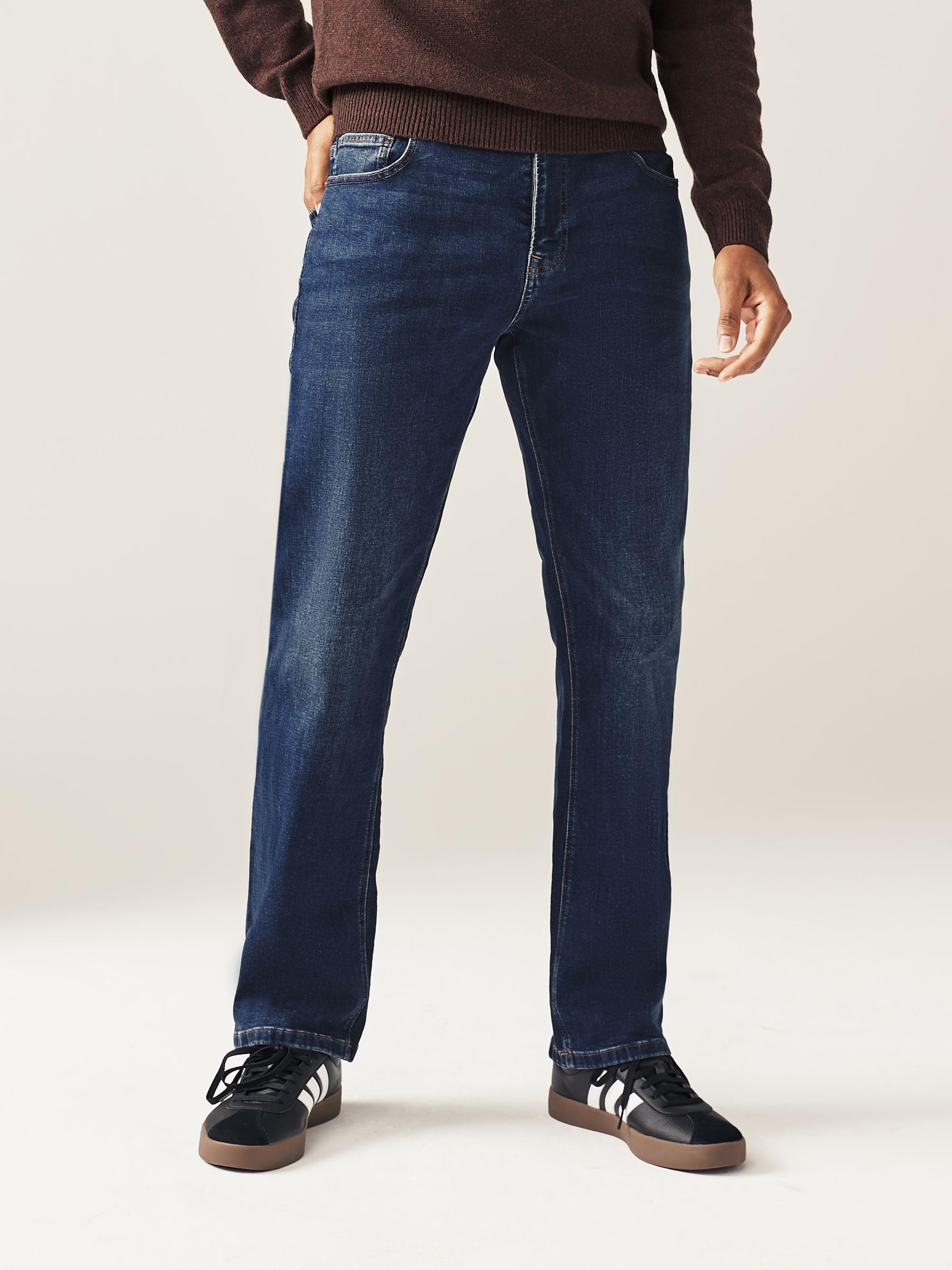 Next jeans classici uomo elasticizzati misto cotone blu