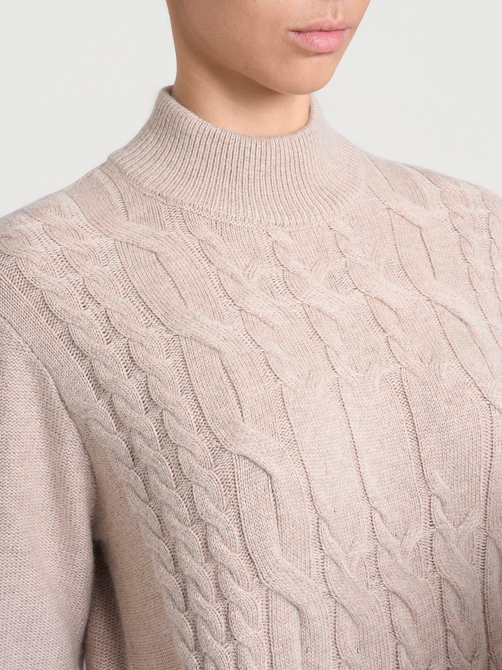 Ragno Natural Soft lupetto trecce zenzero manica lunga