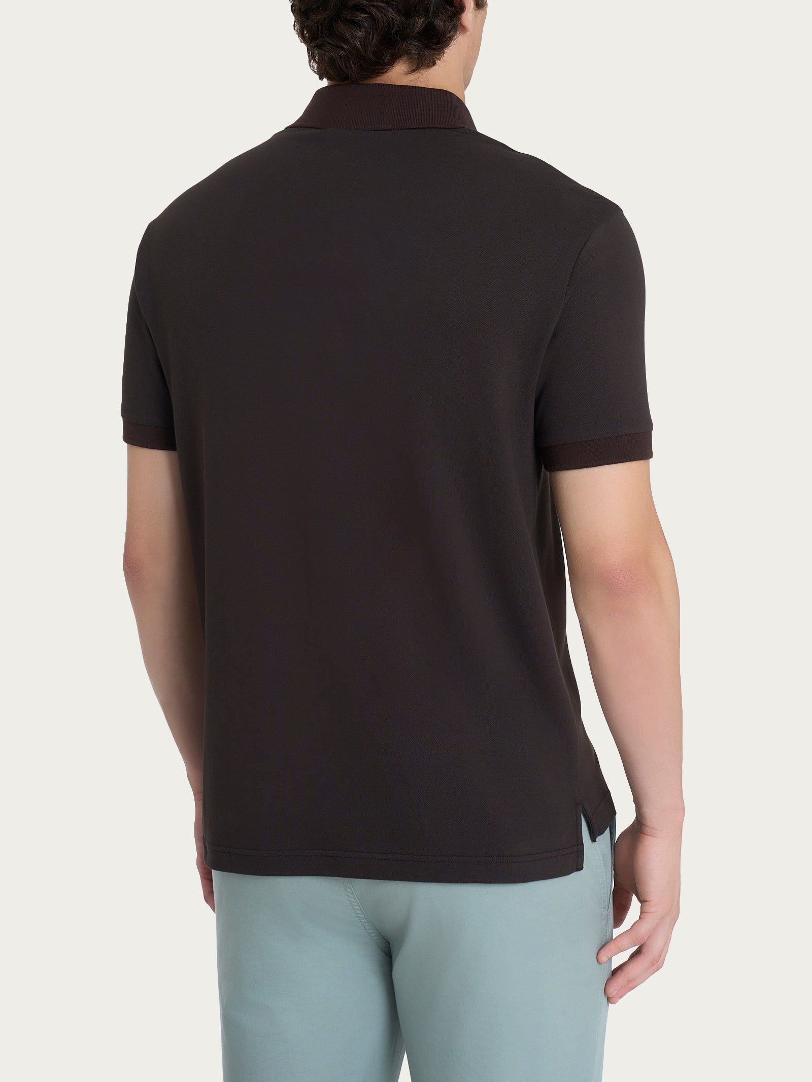 Ragno Sport Cotton Piquet Stretch Polo Chocolate Torte cotone