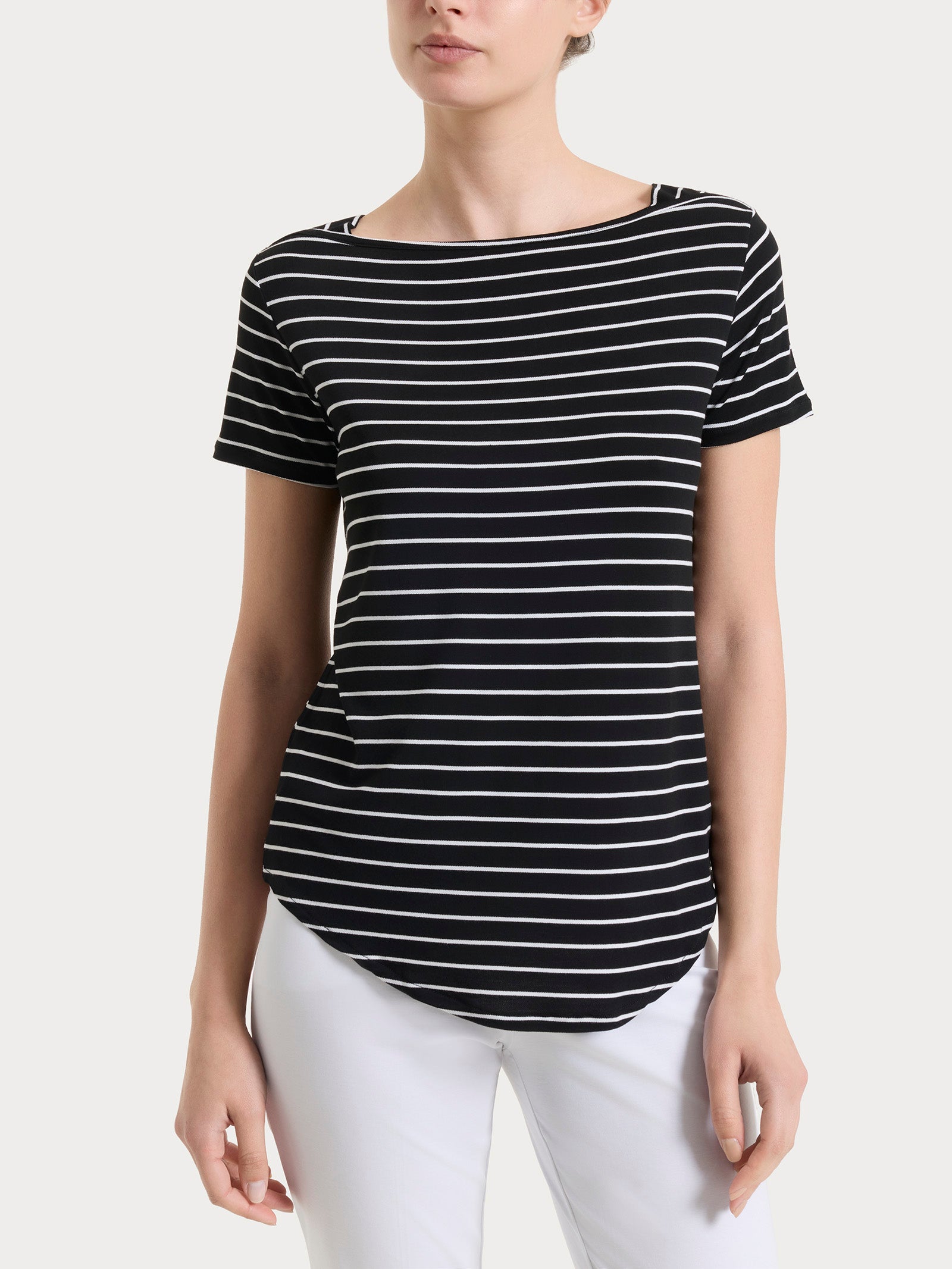 Ragno Summer Light Righe nero maglietta barchetta