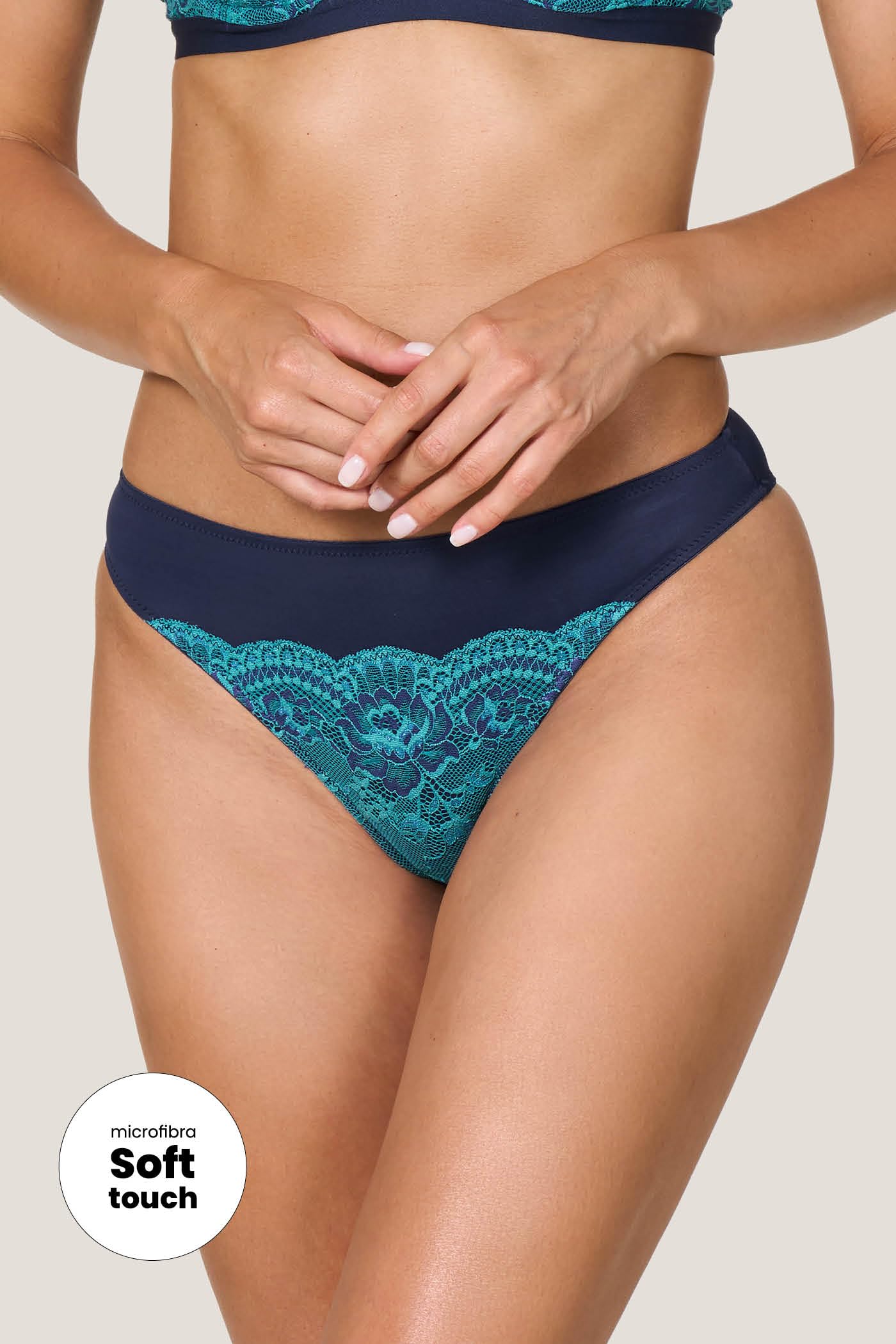 Goldenpoint slip fianco basso lapis microfibra pizzo