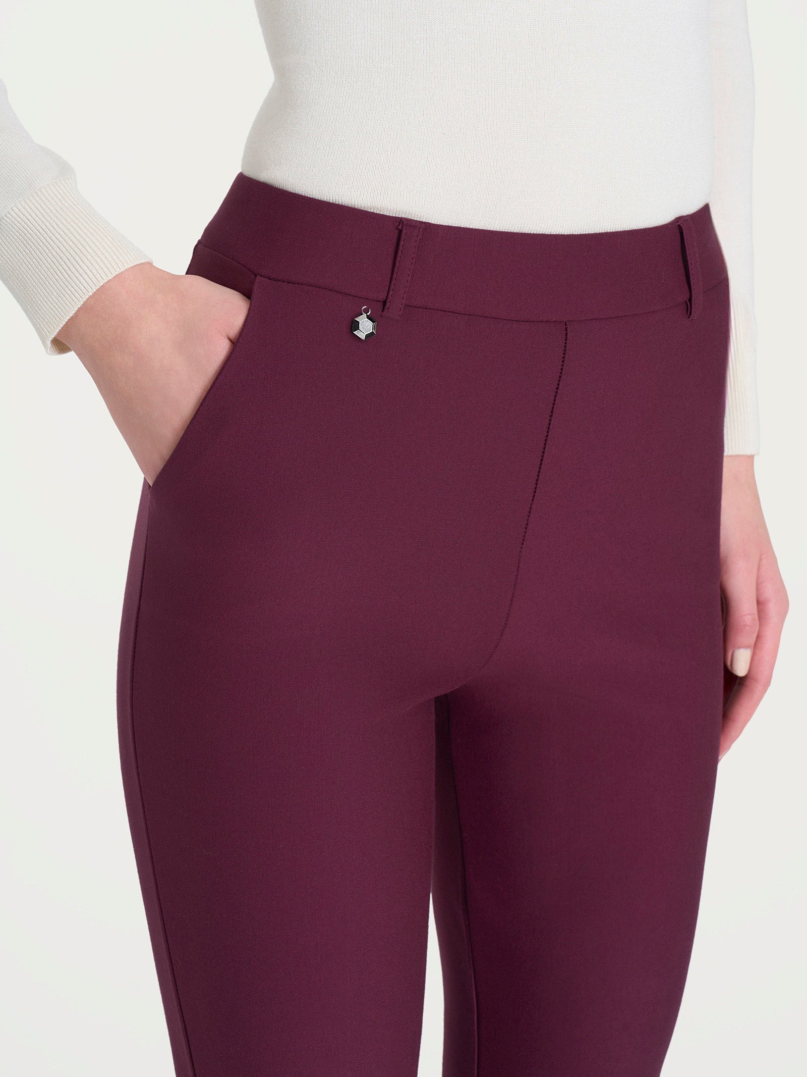 Ragno Compact pantalone dritto donna Fig elasticizzato