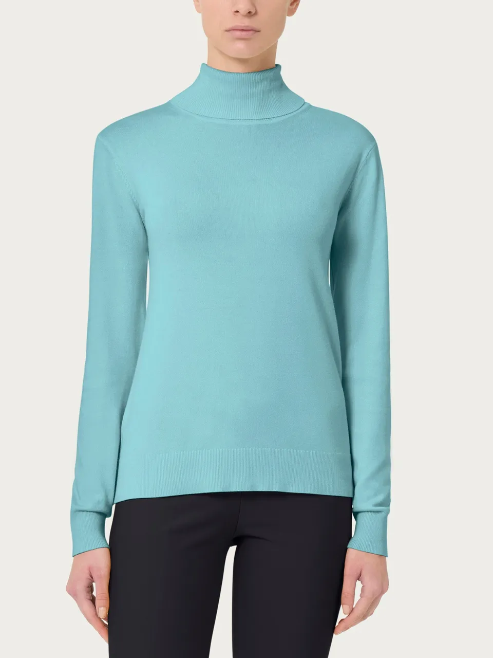 Ragno Four Seasons dolcevita manica lunga azzurro Nile Blue