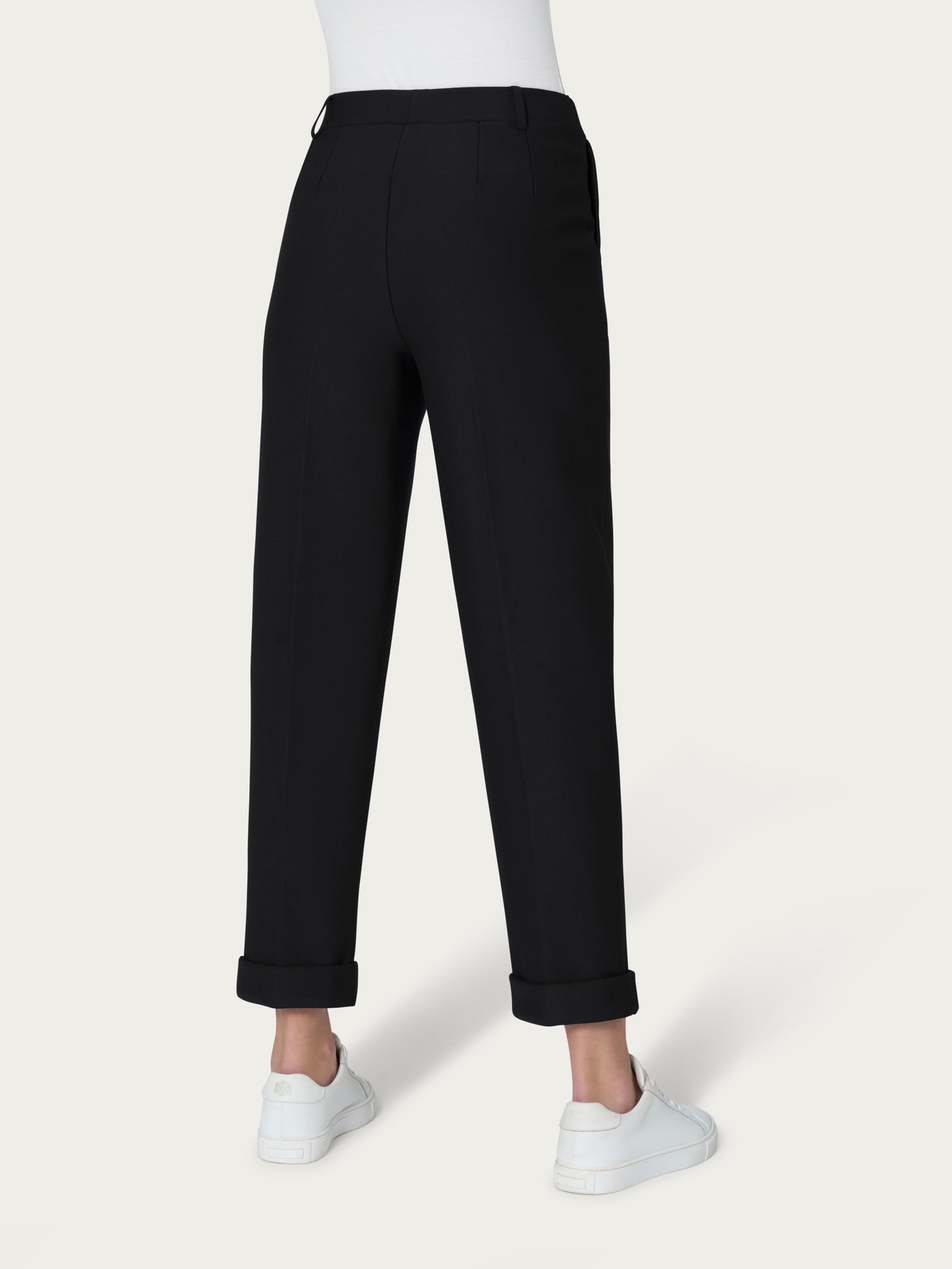 Ragno Compact Light Pantalone carota donna Nero tasche